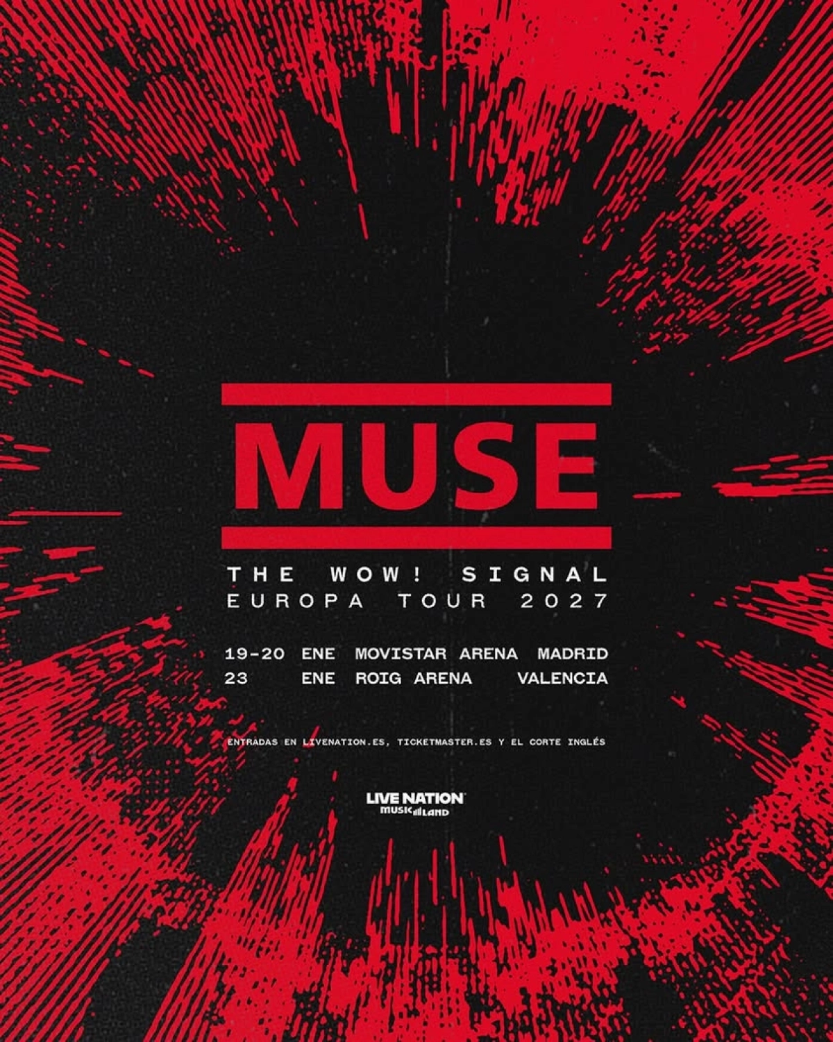 Billets Muse (Movistar Arena Madrid - Madrid)