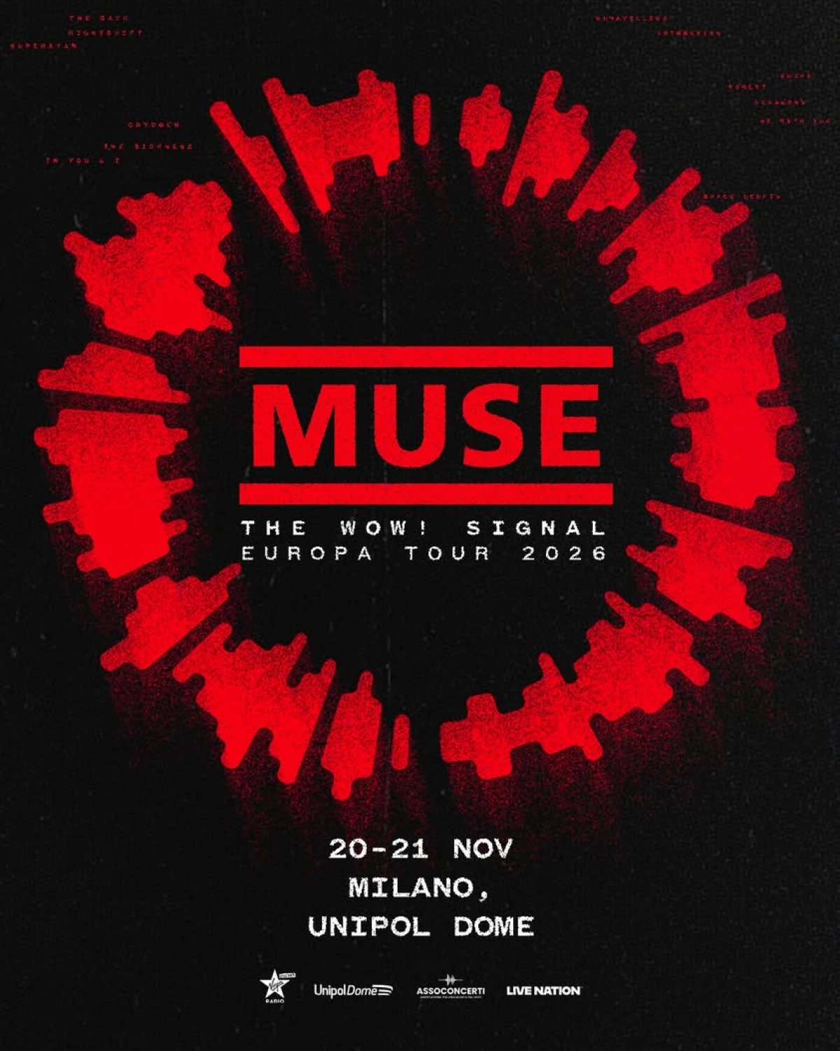 Billets Muse (Unipol Dome - Milan)