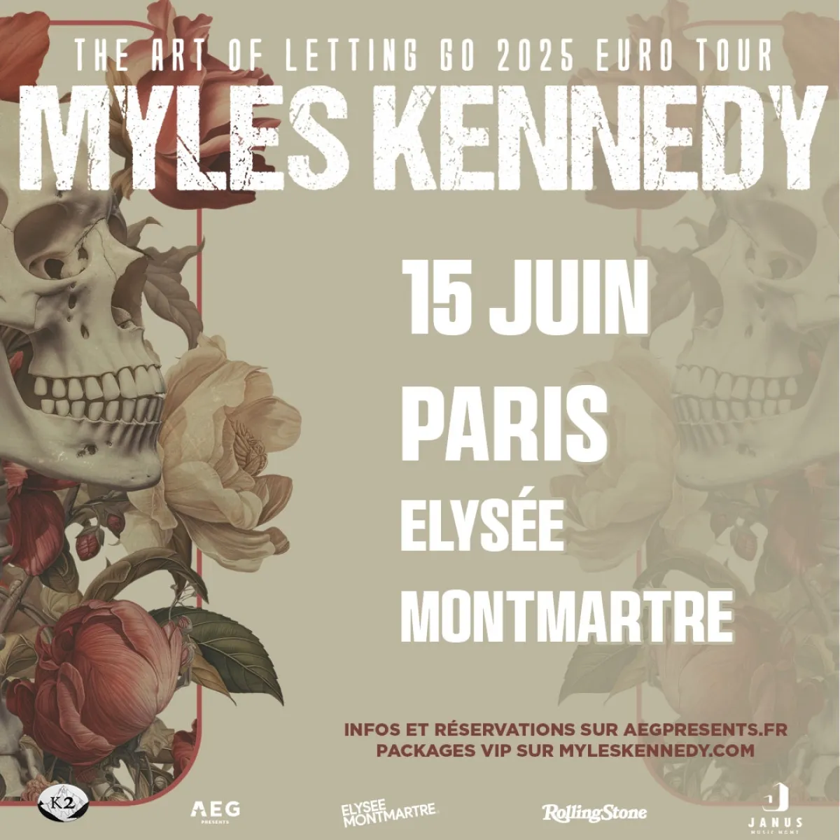 Billets Myles Kennedy (Elysee Montmartre - Paris)