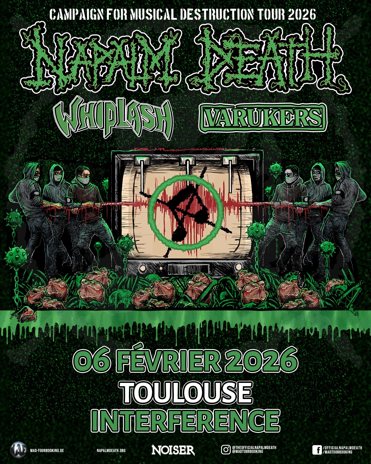 Billets Napalm Death (Interference - Toulouse)
