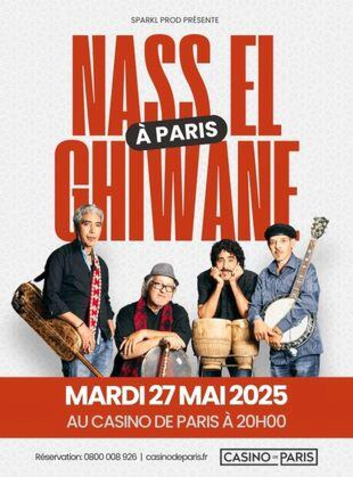 Billets Nass El Ghiwane (Casino de Paris - Paris)