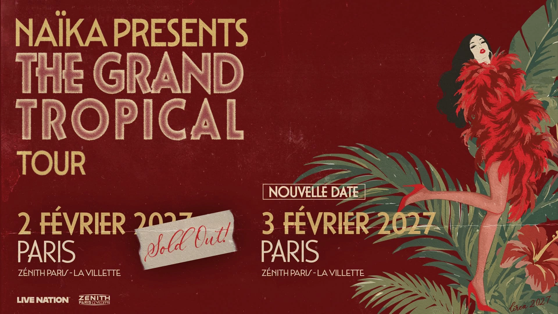 Billets Naïka (Zenith Paris - Paris)