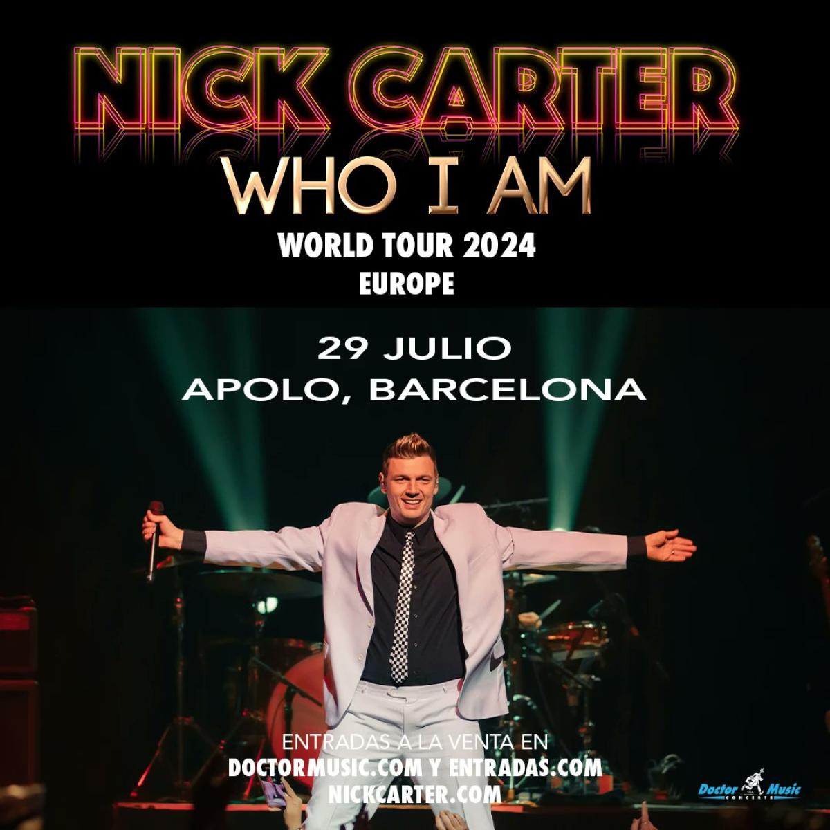 Billets Nick Carter (Sala Apolo - Barcelone)