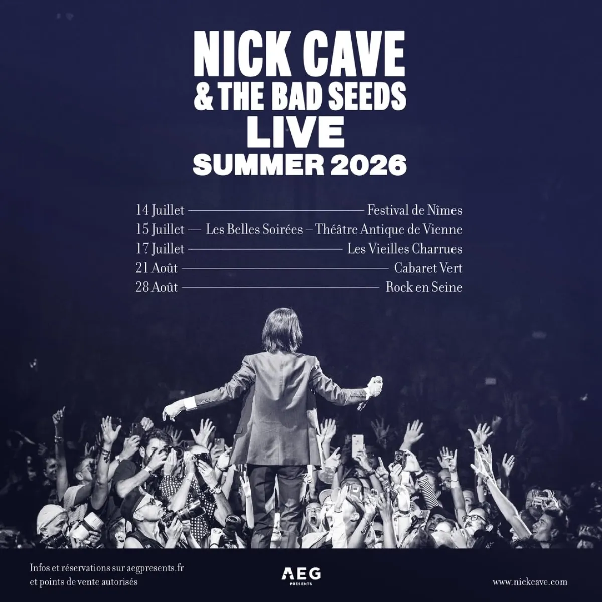 Billets Nick Cave and the Bad Seeds (Arenes de Nimes - Nimes)