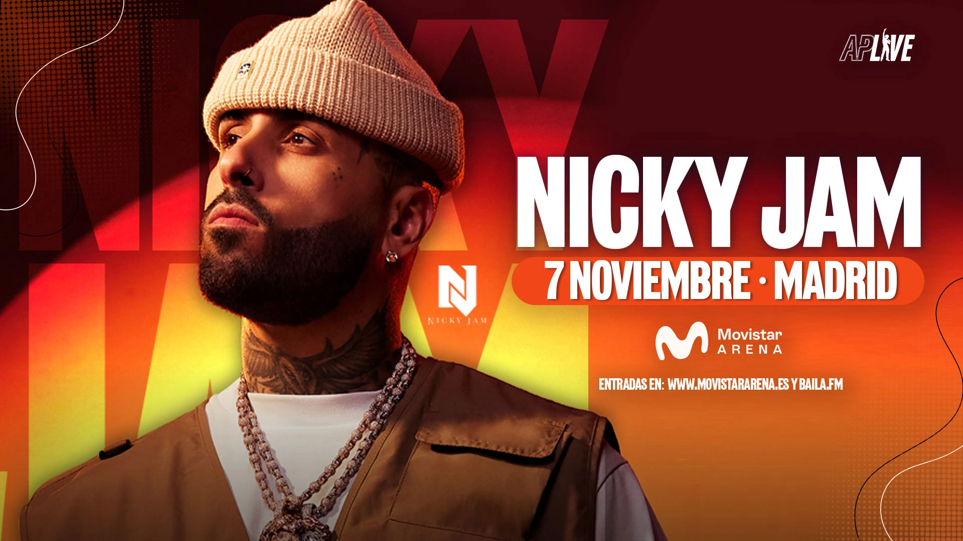 Nicky Jam en Movistar Arena Madrid Tickets
