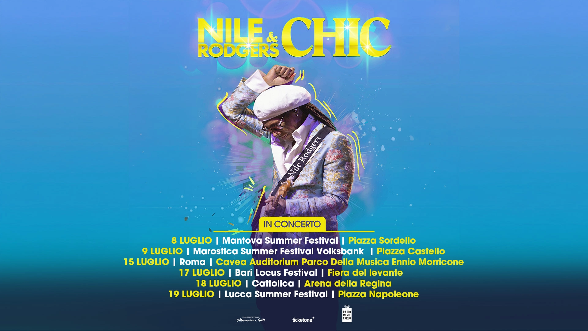 Nile Rodgers and Chic al Cavea Auditorium Parco della Musica Tickets