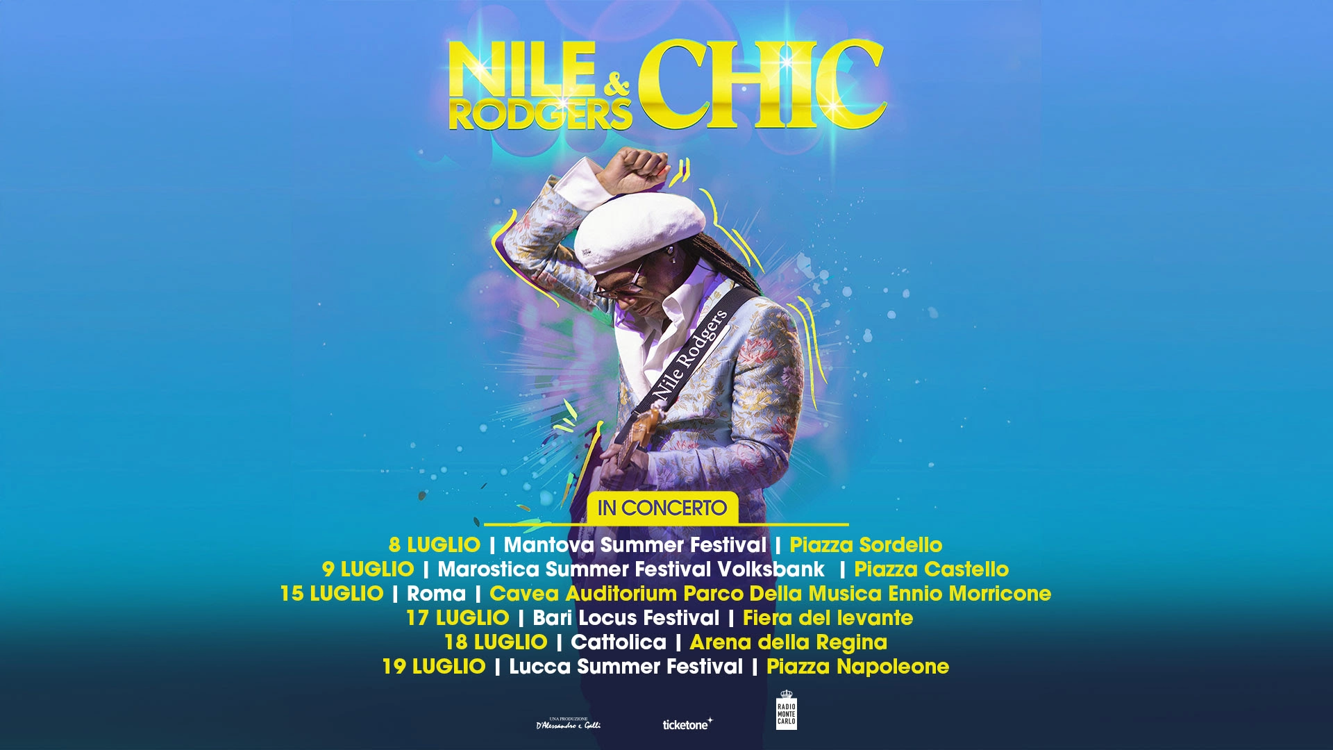 Billets Nile Rodgers and Chic (Piazza Castello Marostica - Marostica)