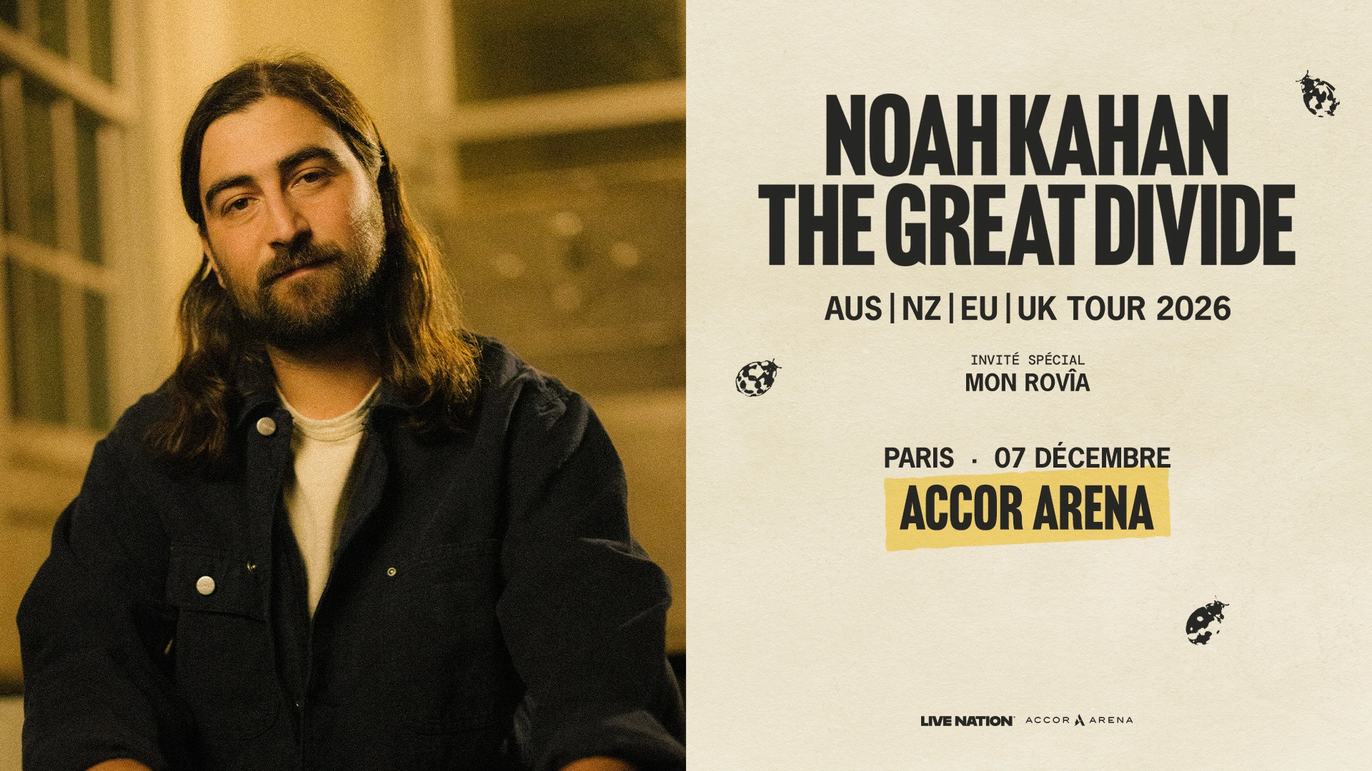 Billets Noah Kahan (Accor Arena - Paris)