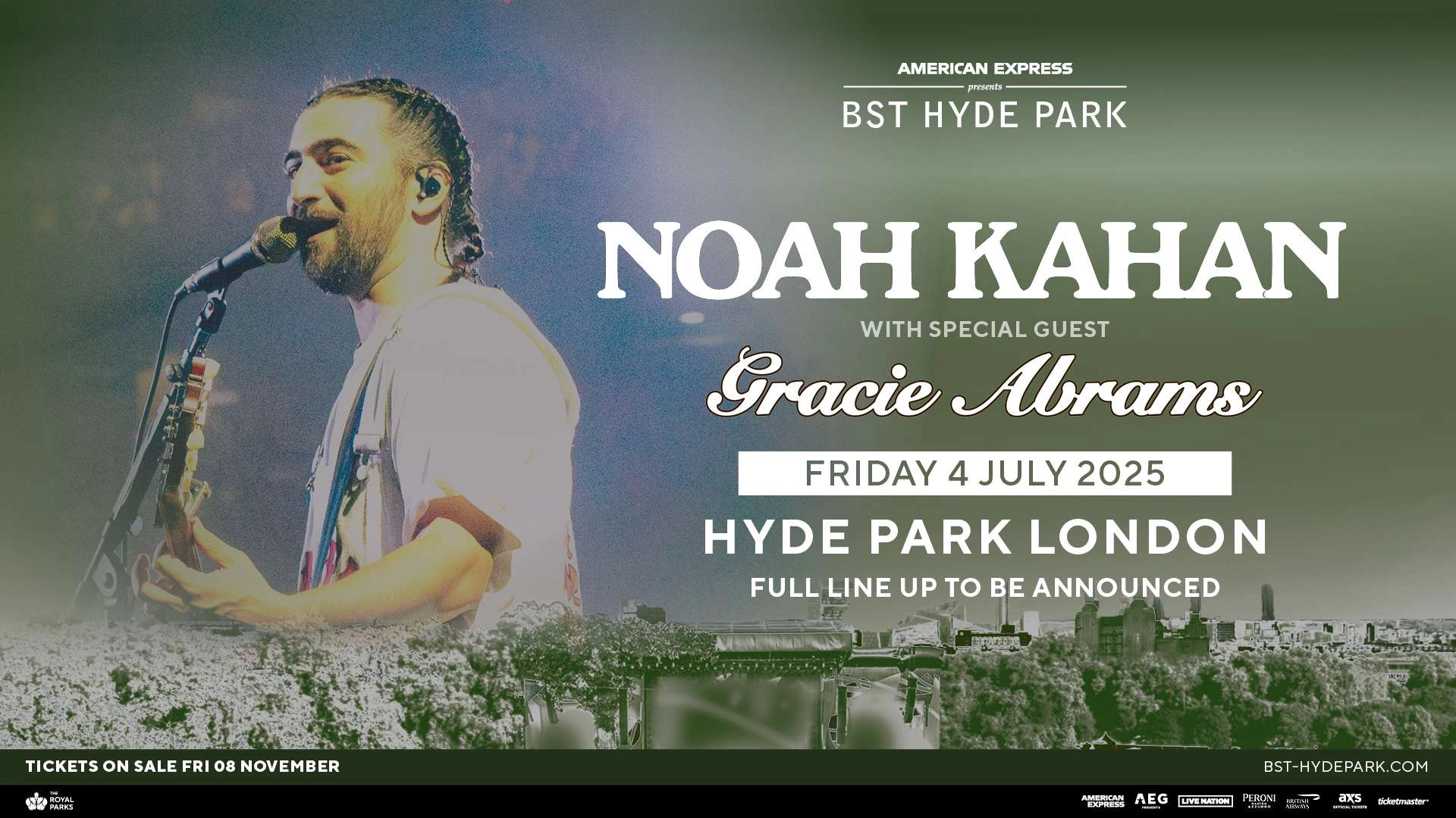 Billets Noah Kahan (Hyde Park - Londres)