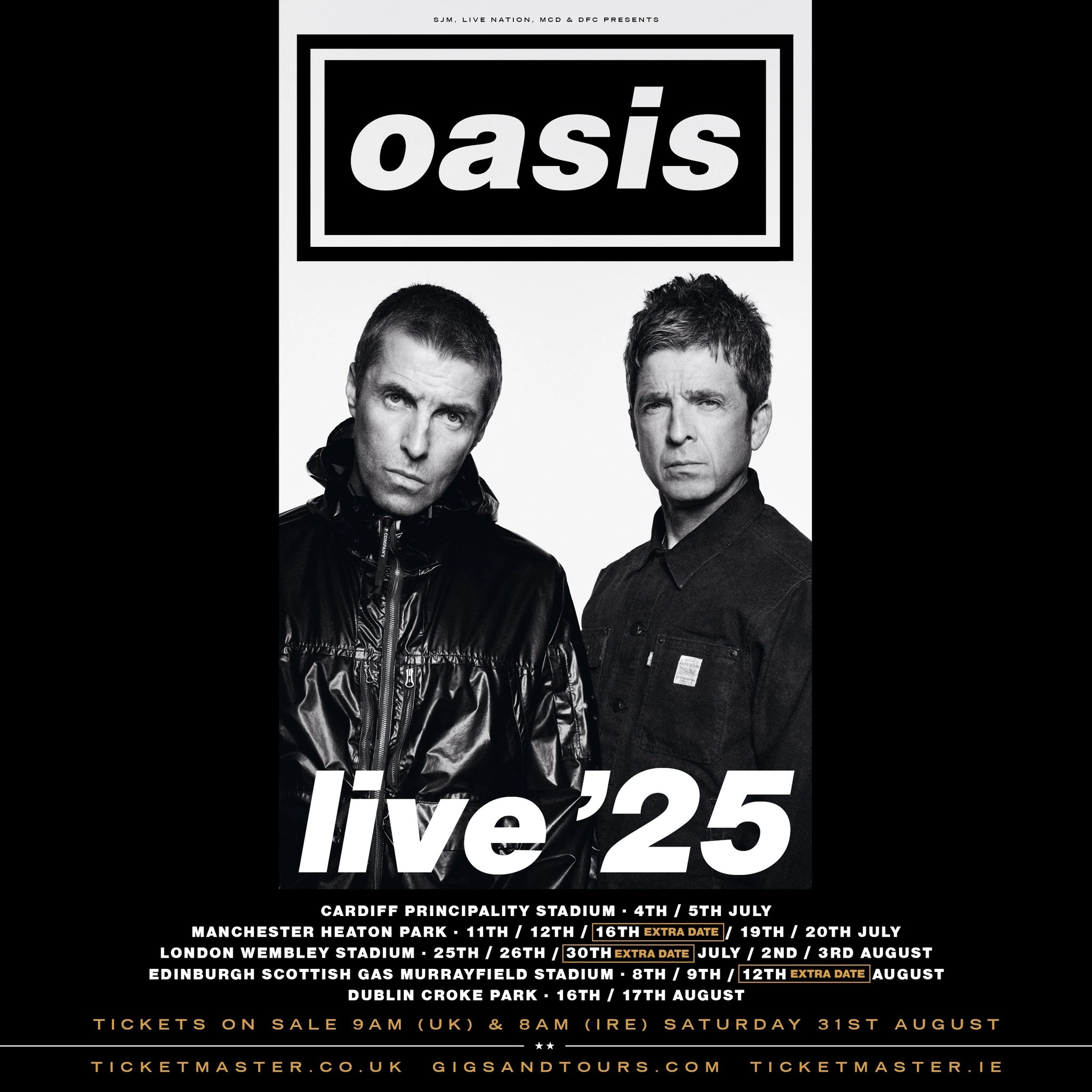 Oasis at Wembley Stadium Tickets
