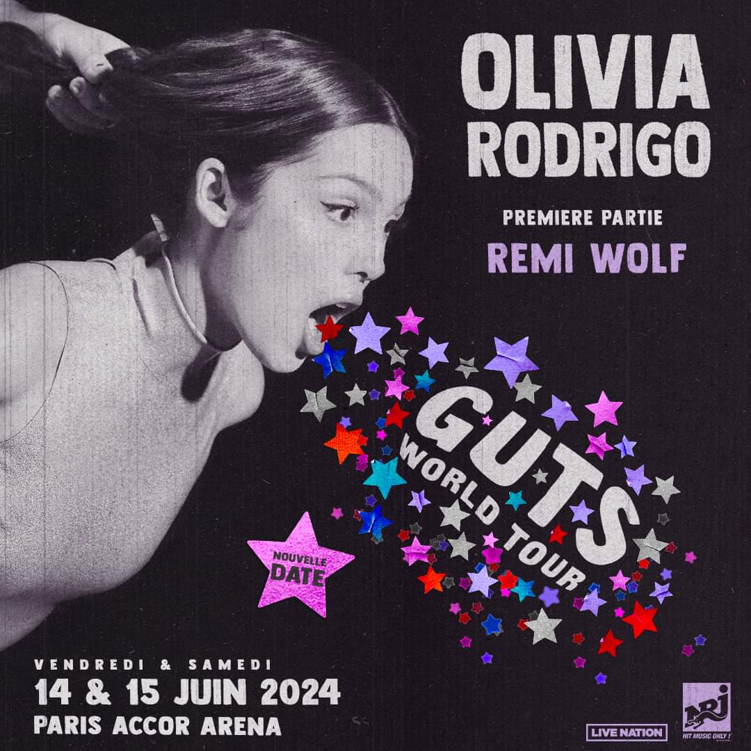 Billets Olivia Rodrigo à Paris (Accor Arena) du 15 juin 2024 Infos et