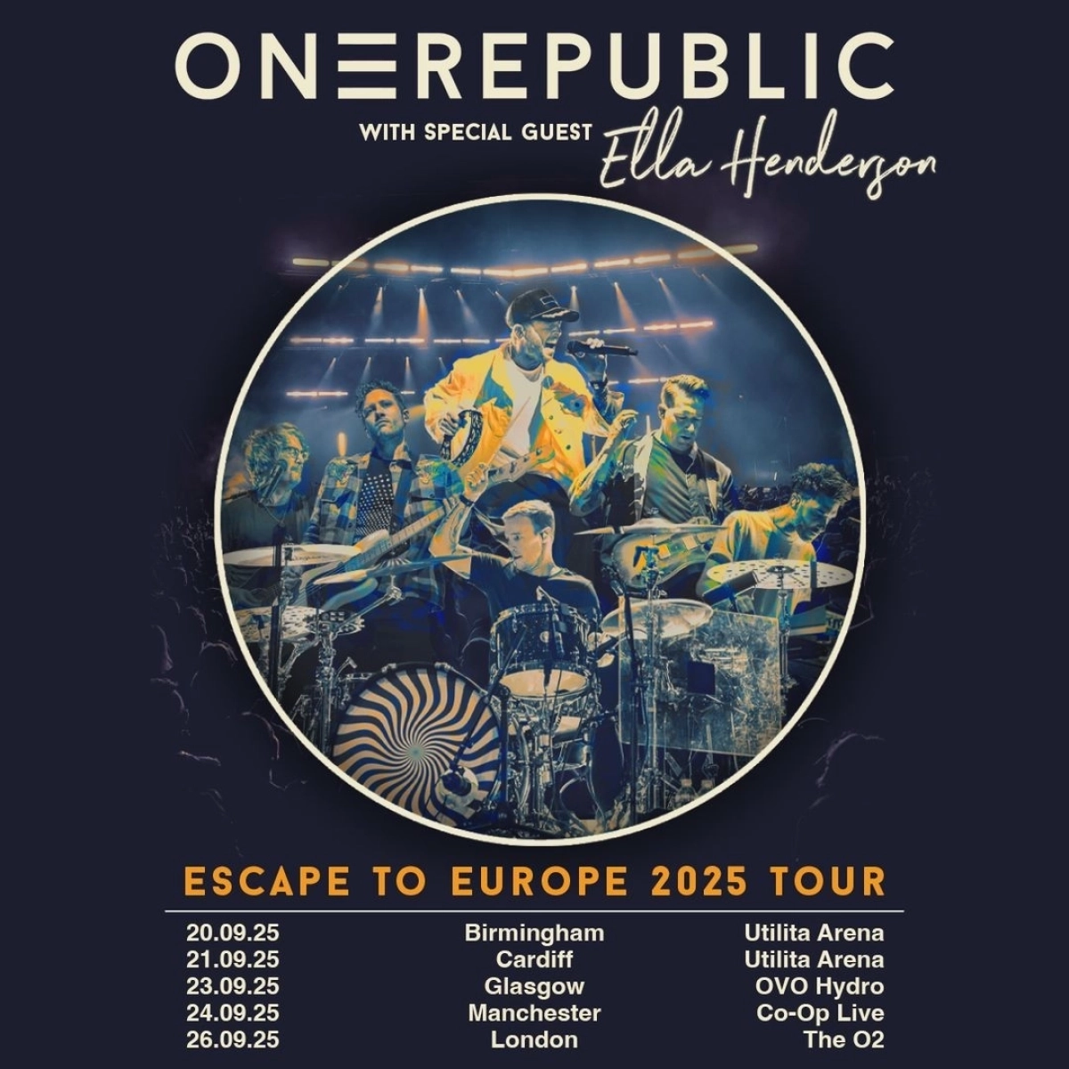 Billets OneRepublic (Ovo Hydro - Glasgow)