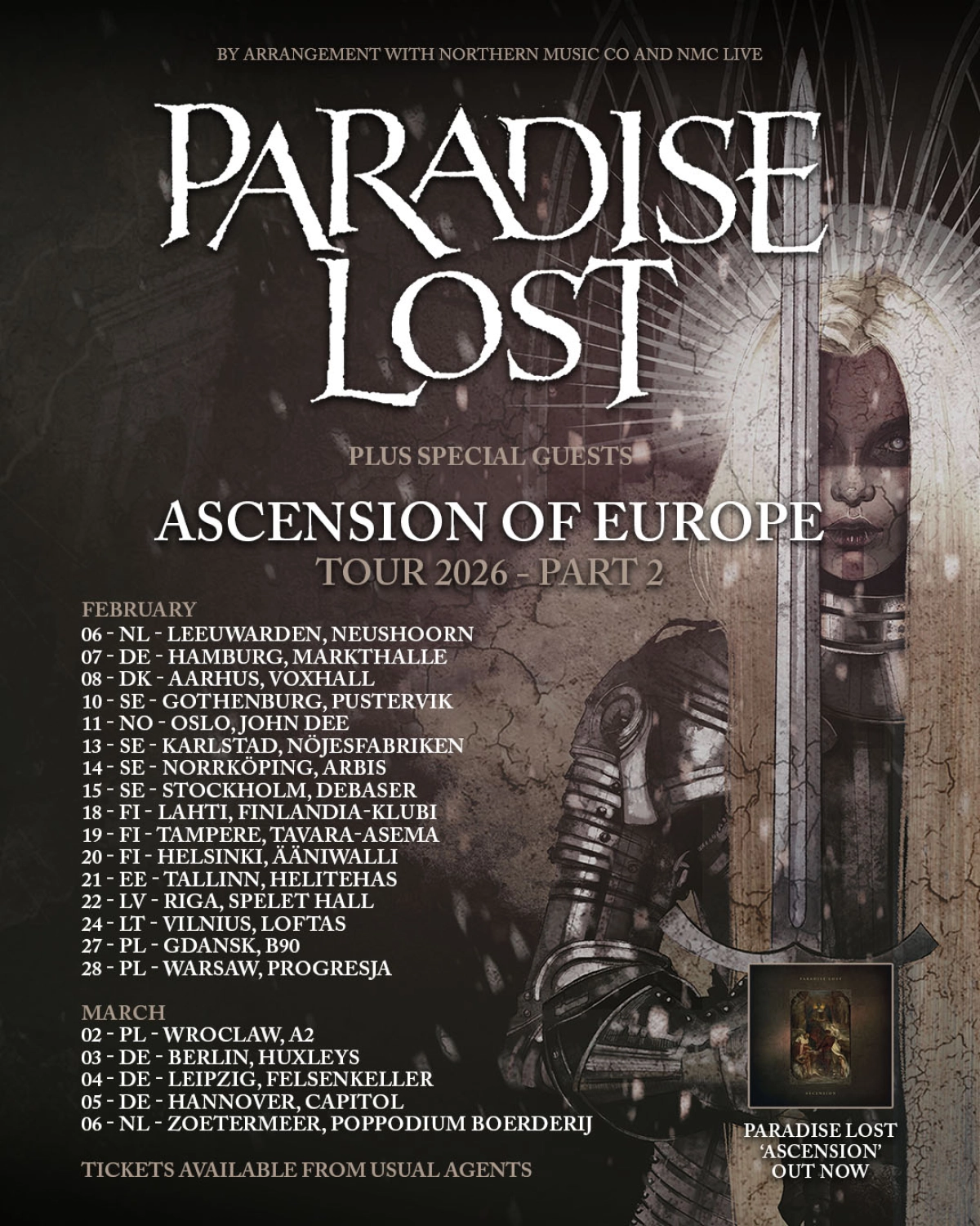 Paradise Lost en Markthalle Hamburg Tickets