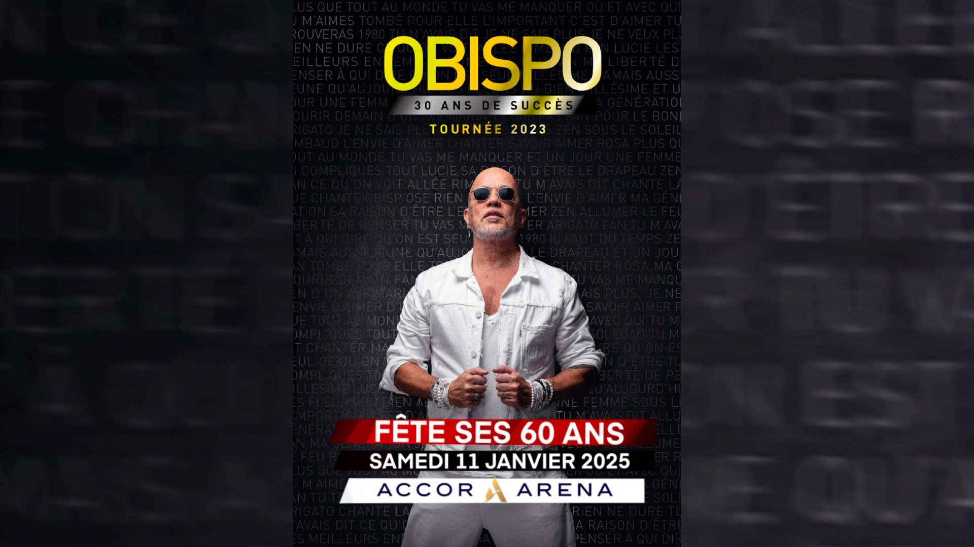 Pascal Obispo in der Accor Arena Tickets