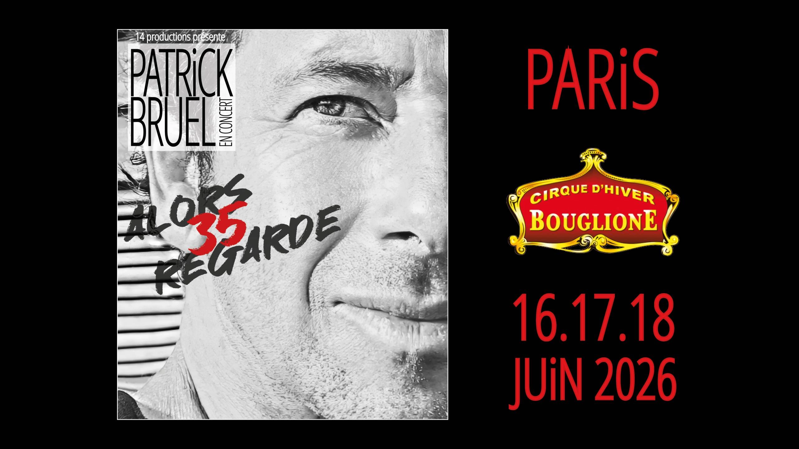 Patrick Bruel at Cirque d'Hiver Bouglione Tickets