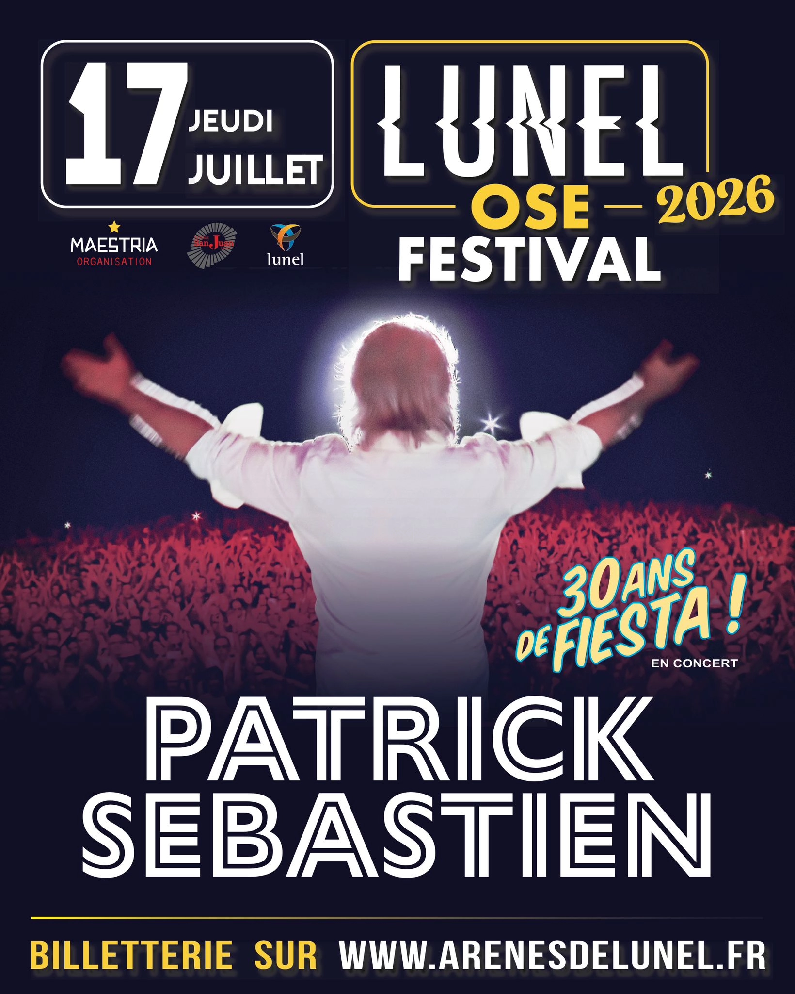 Billets Patrick Sebastien (Arenes de Lunel - Lunel)