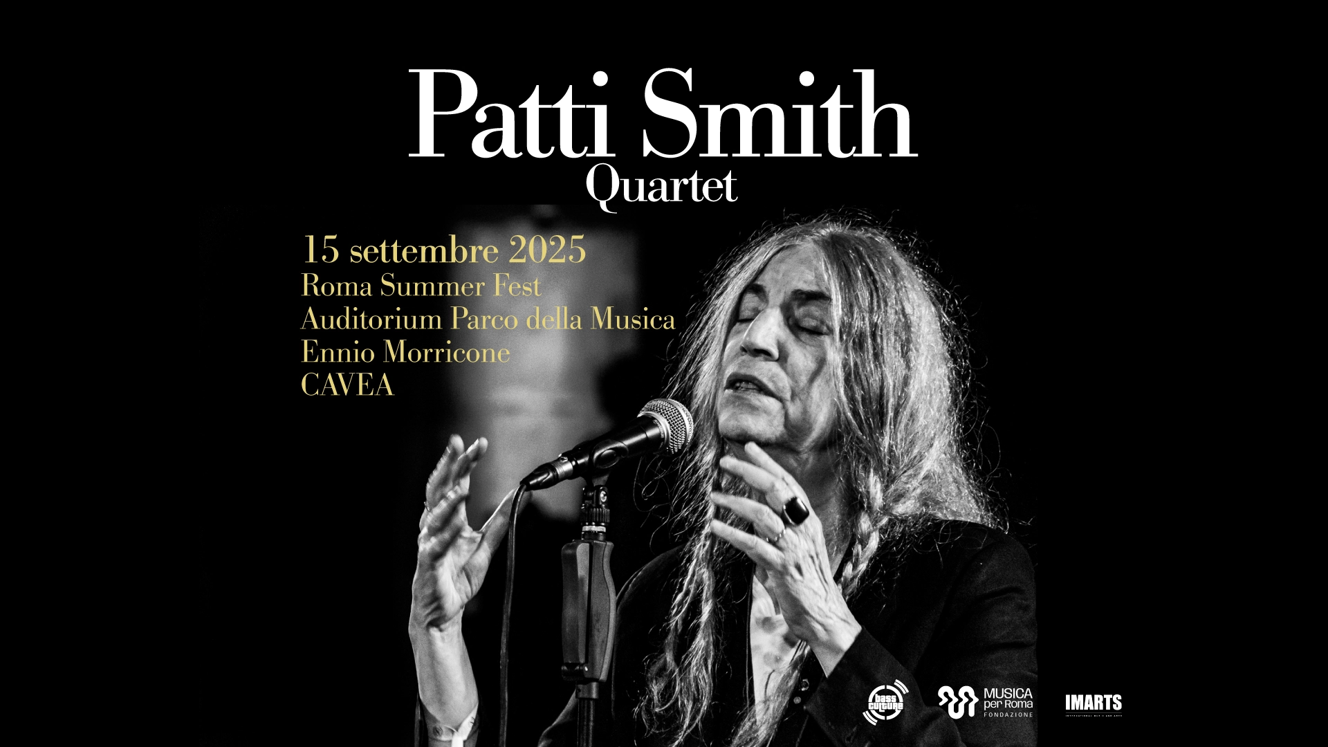 Billets Patti Smith Quartet (Cavea Auditorium Parco della Musica - Rome)