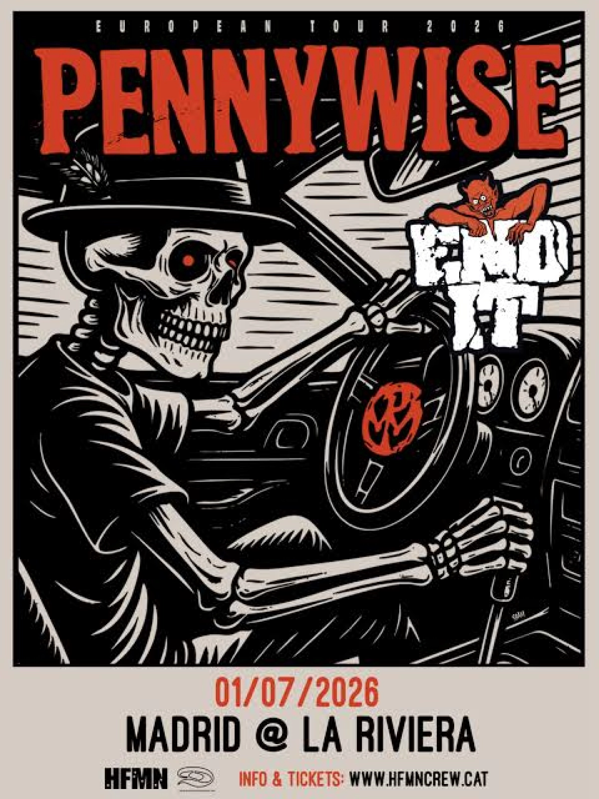 Pennywise en La Riviera Tickets