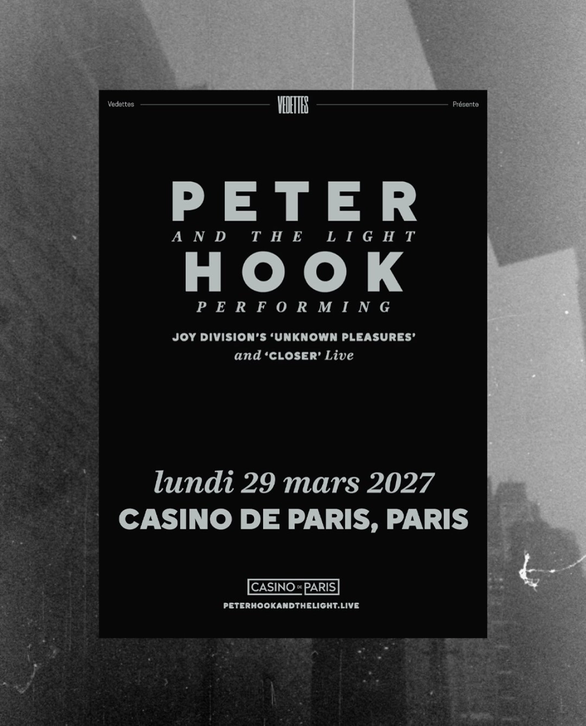 Peter Hook and The Light at Casino de Paris Tickets