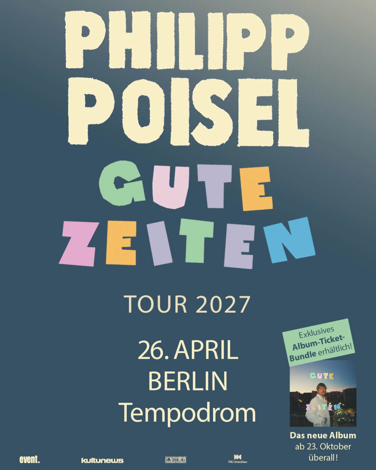 Billets Philipp Poisel (Tempodrom - Berlin)