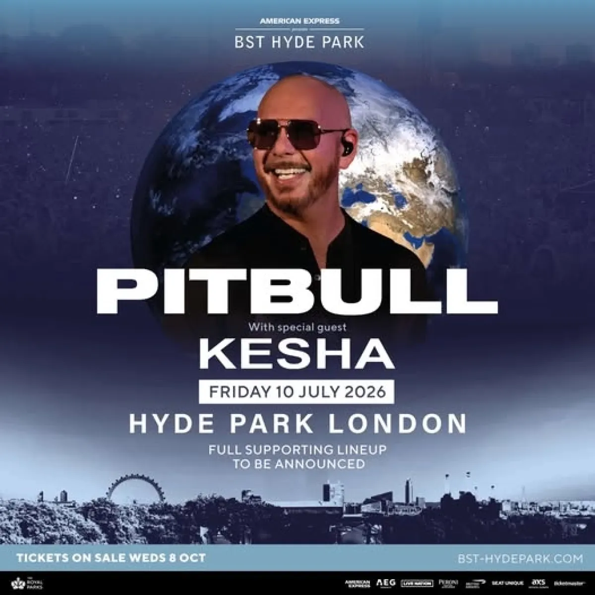 Billets Pitbull (Hyde Park - Londres)