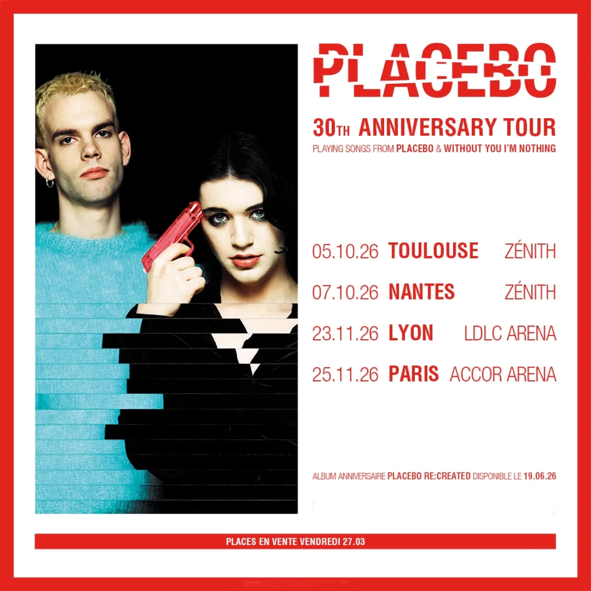 Billets Placebo (Accor Arena - Paris)
