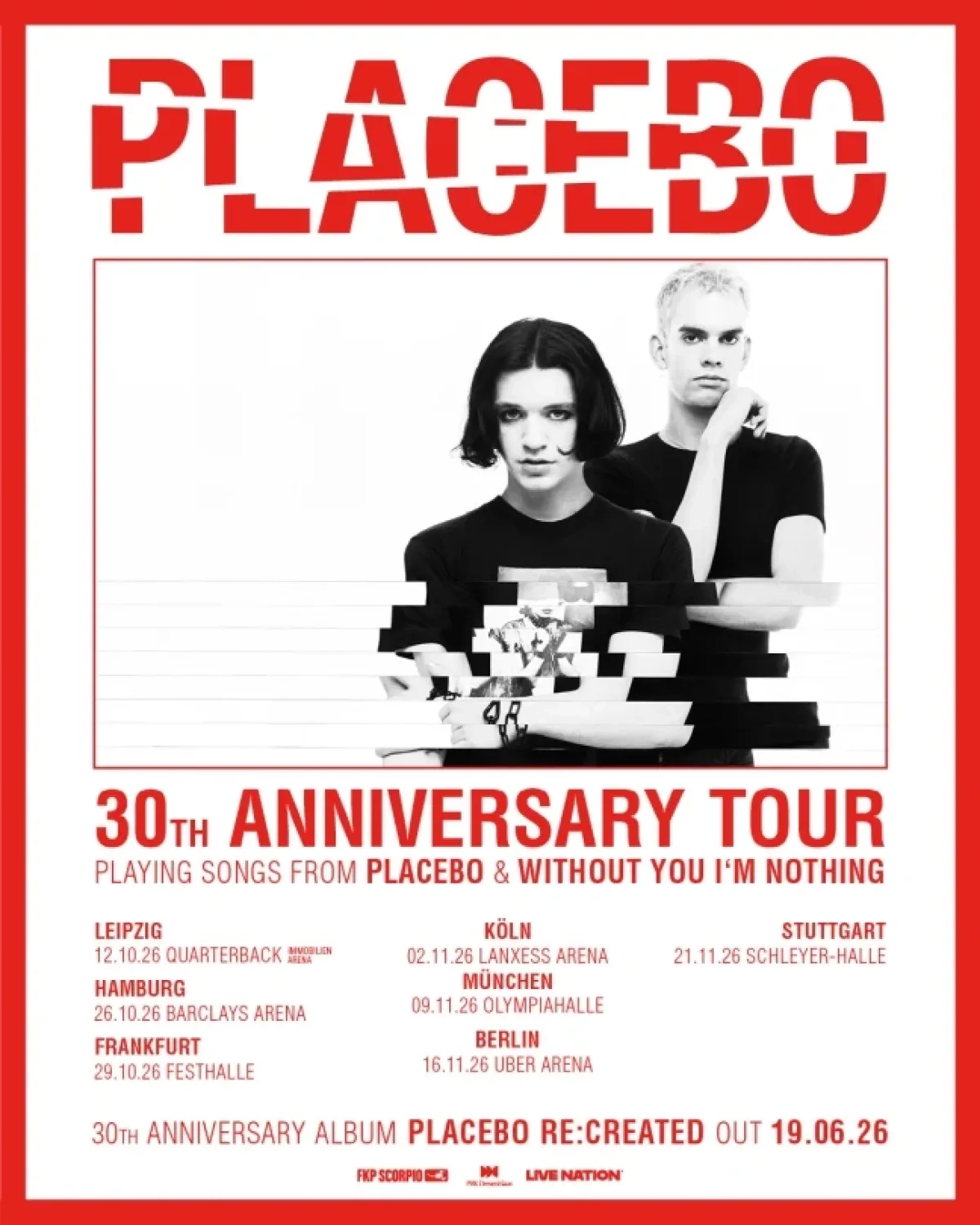 Billets Placebo (Quarterback Immobilien Arena - Leipzig)