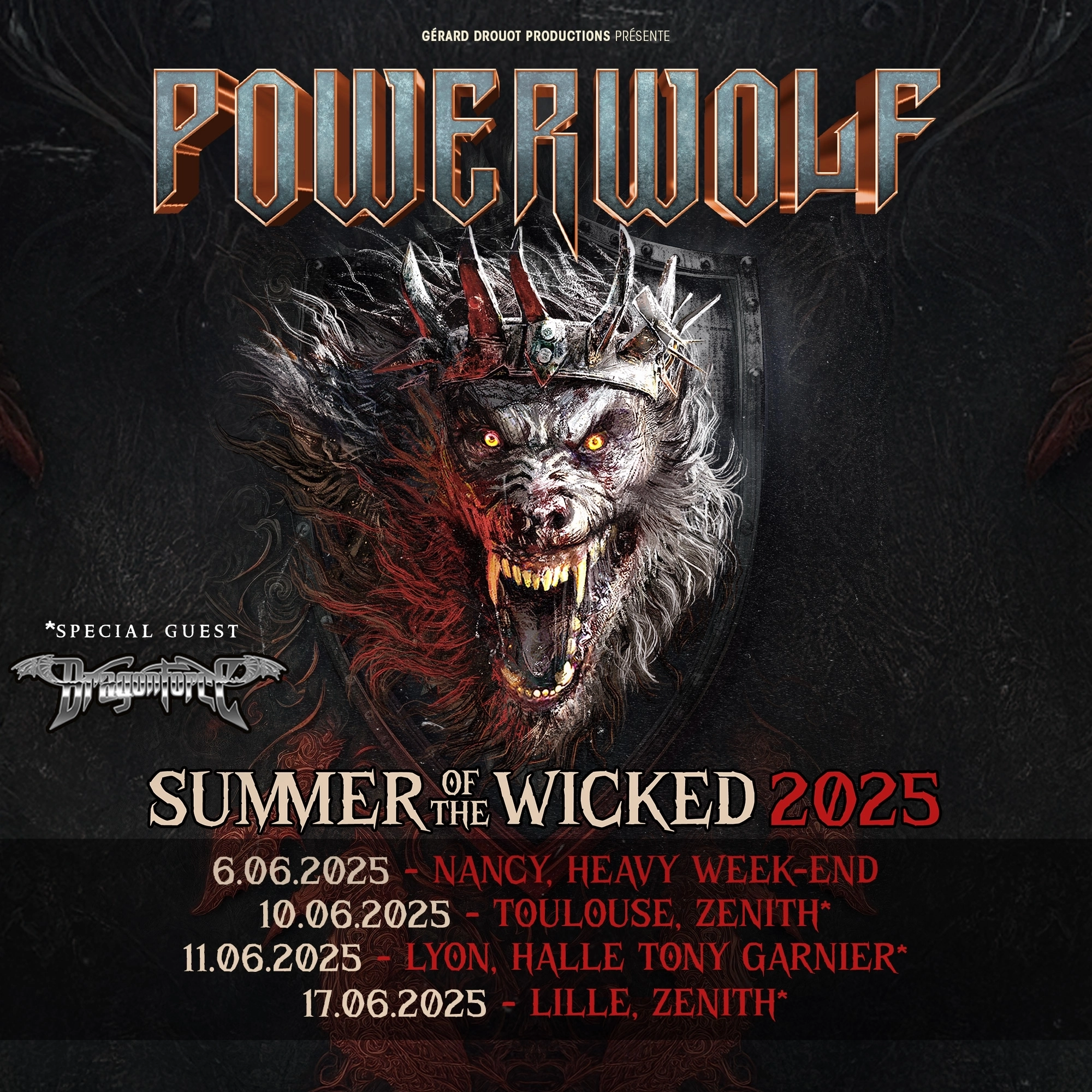 Billets Powerwolf (Halle Tony Garnier - Lyon)