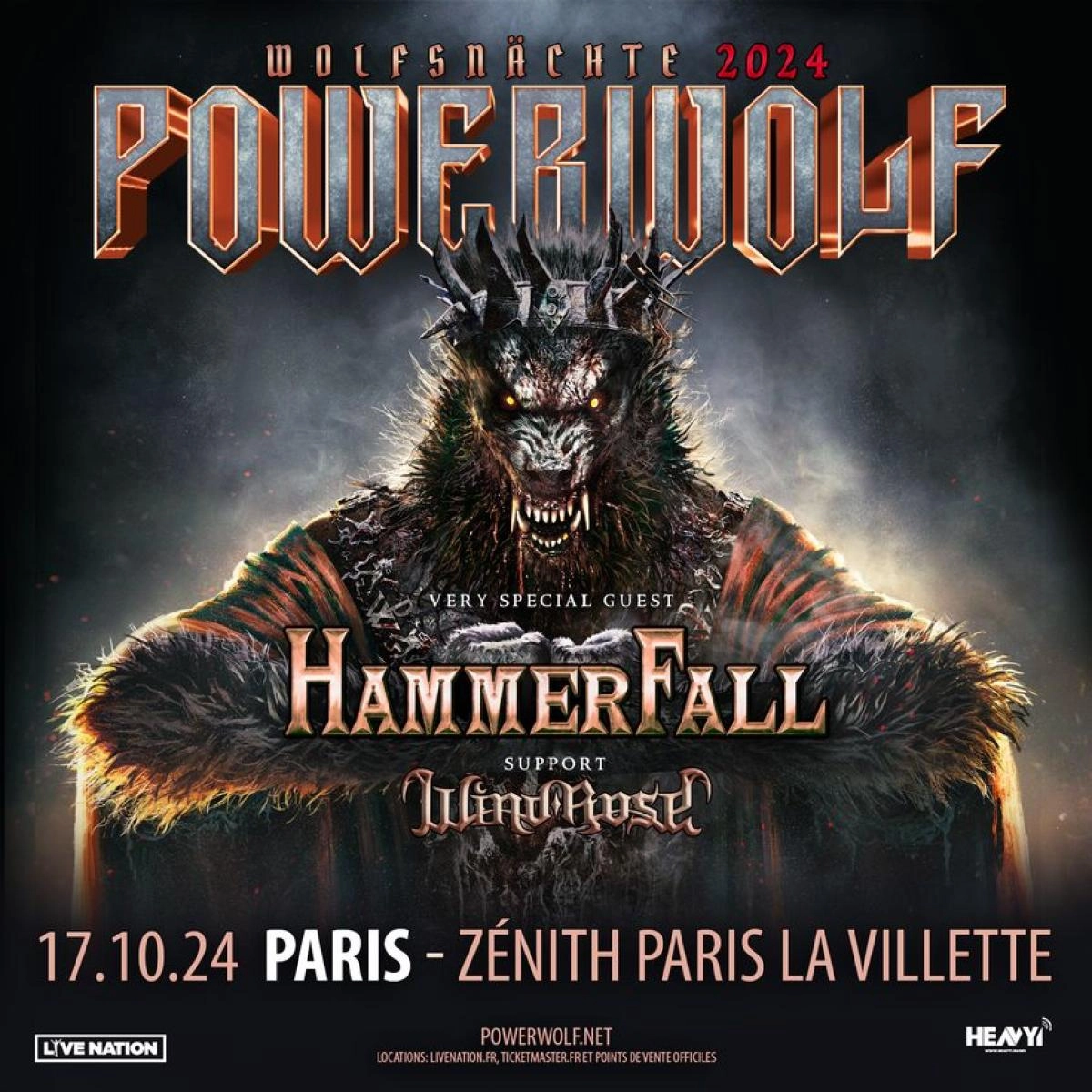 Powerwolf at Zenith Paris Tickets