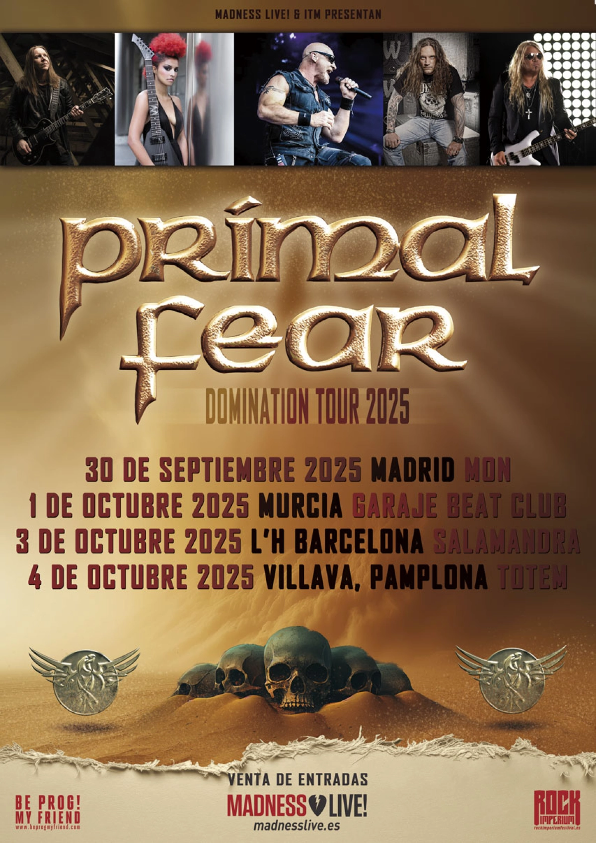 Billets Primal Fear (Sala Mon Live - Madrid)