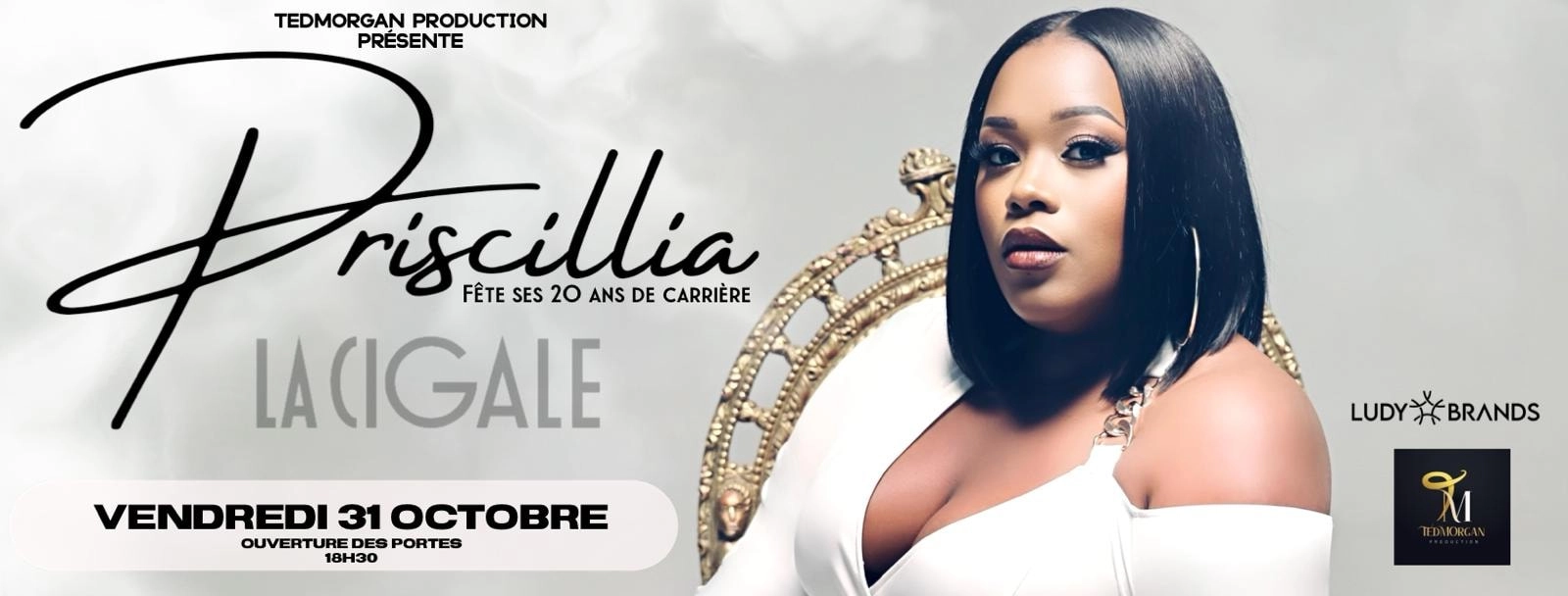 Billets Priscillia Fête Ses 20 Ans De Carrière (La Cigale - Paris)