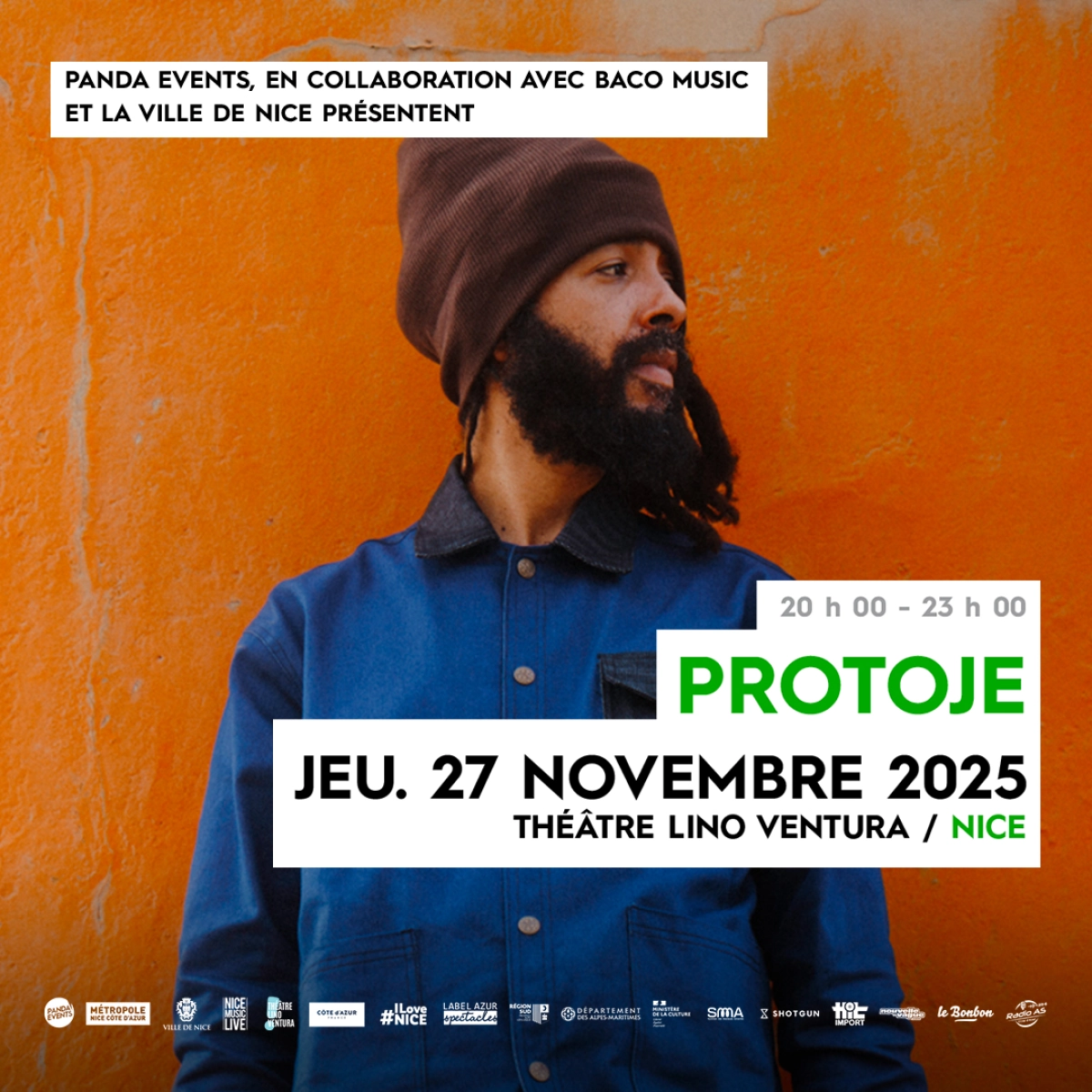Billets Protoje (Theatre Lino Ventura - Nice)
