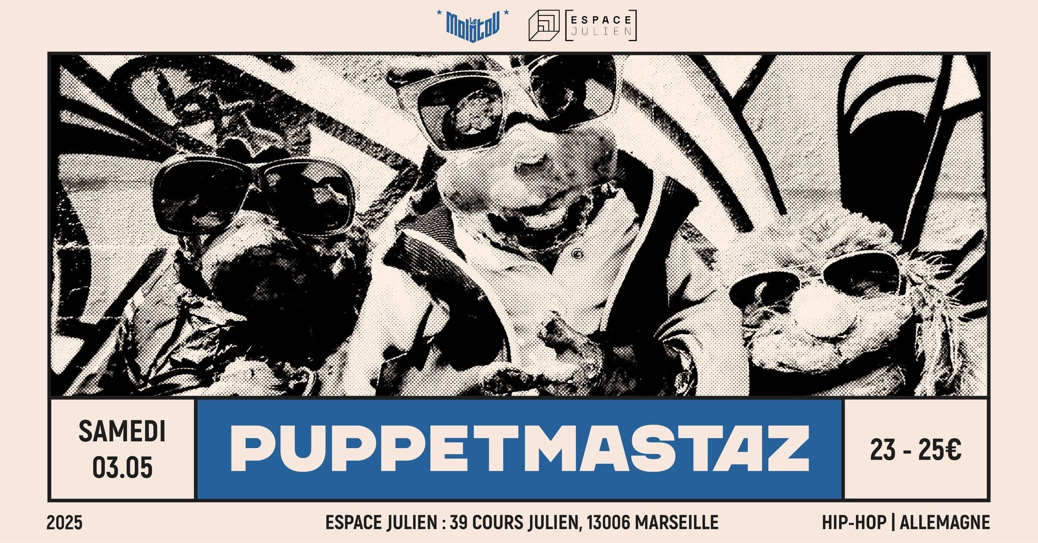 Billets Puppetmastaz (Espace Julien - Marseille)