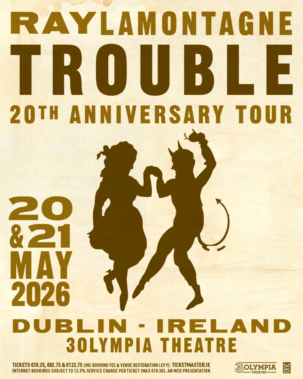 Billets Ray LaMontagne (3Olympia Theatre - Dublin)