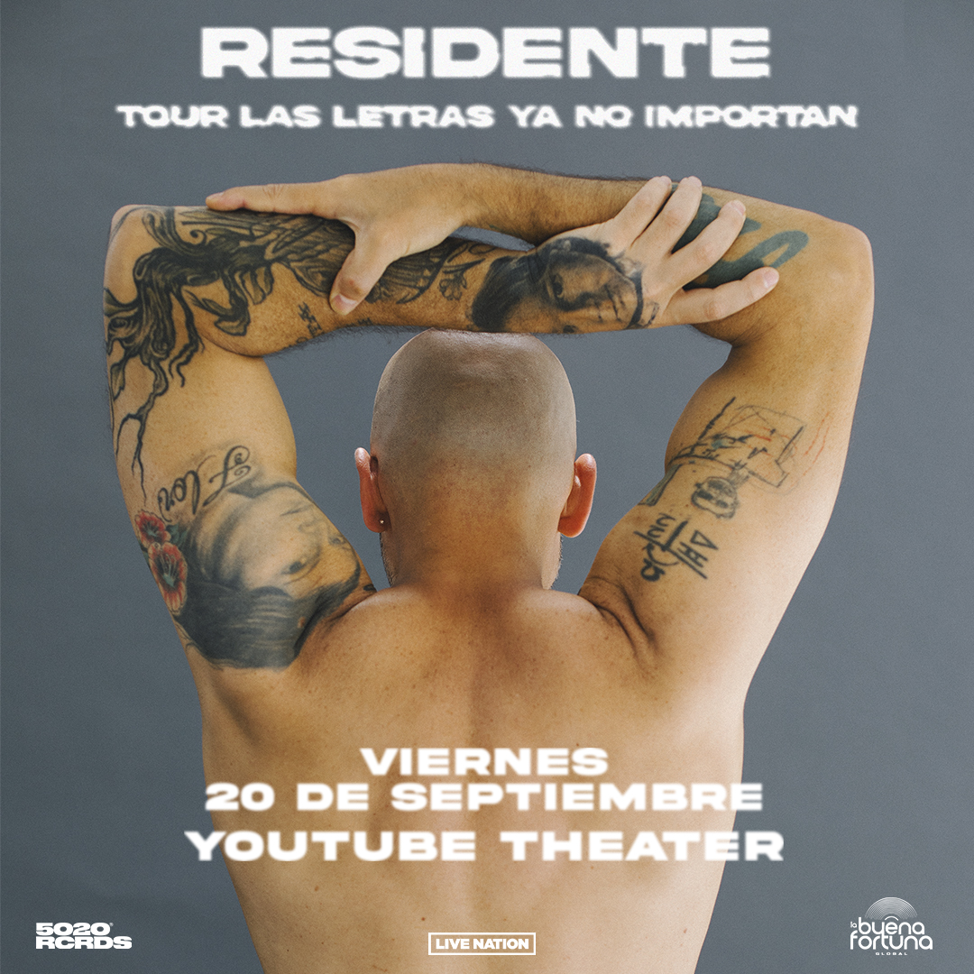 Residente - Tour Las Letras Ya No Importan in der Youtube Theater Tickets