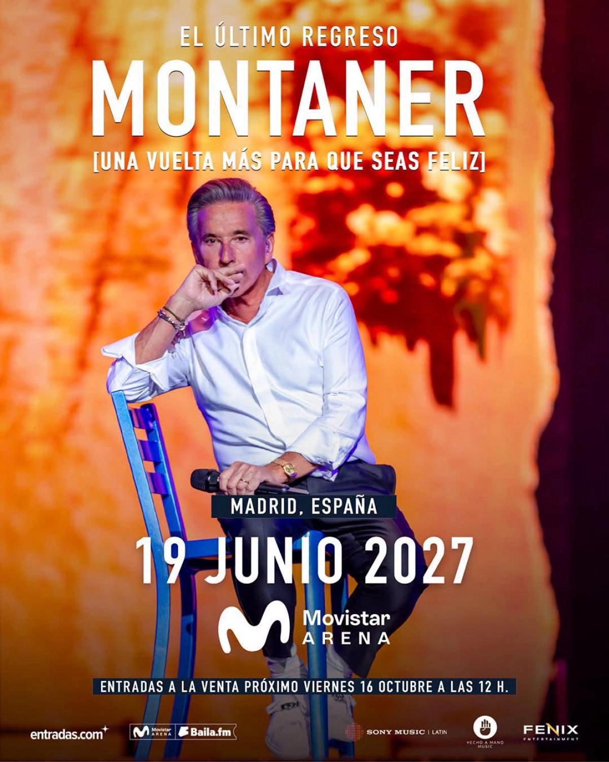 Ricardo Montaner al Movistar Arena Madrid Tickets