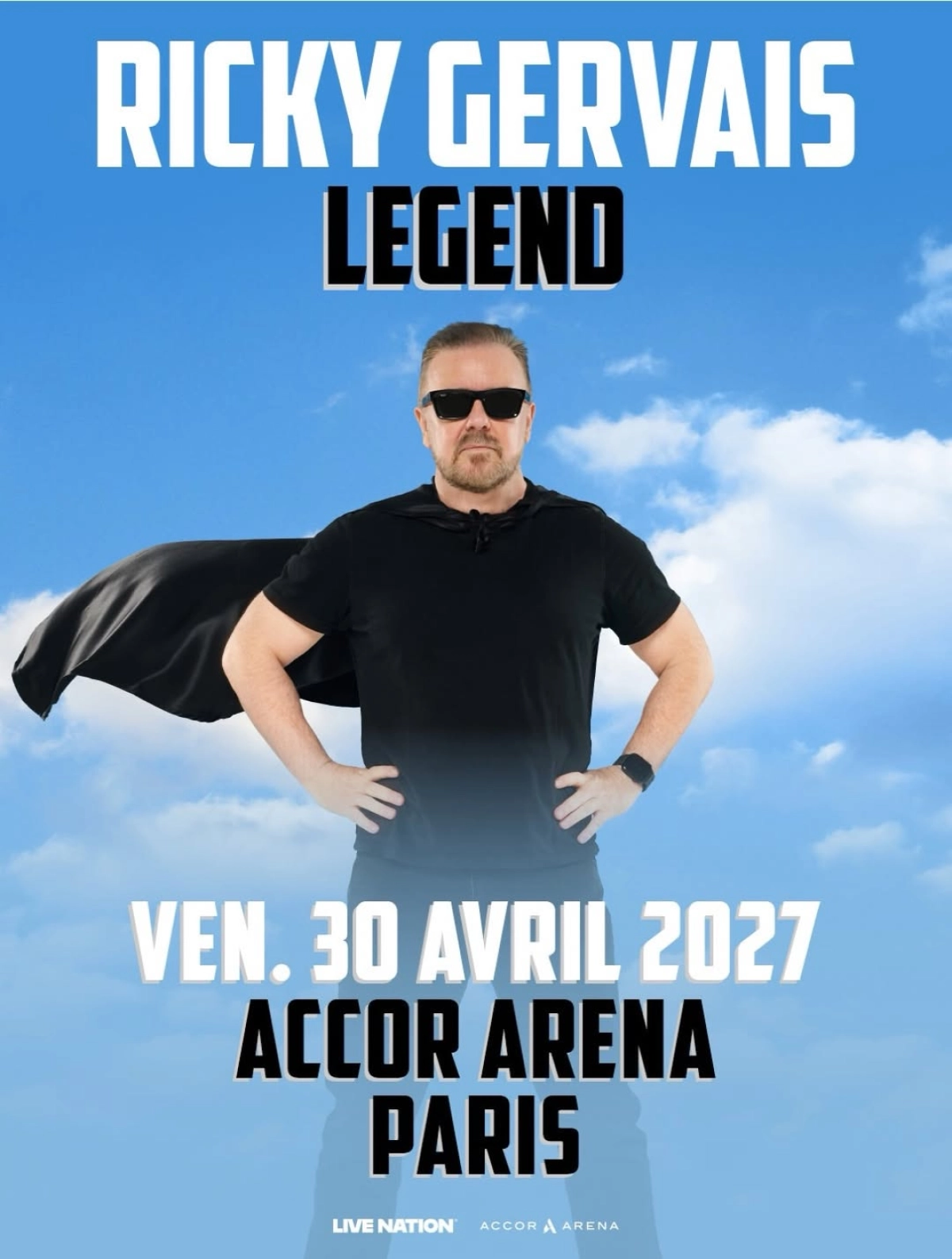 Billets Ricky Gervais (Accor Arena - Paris)