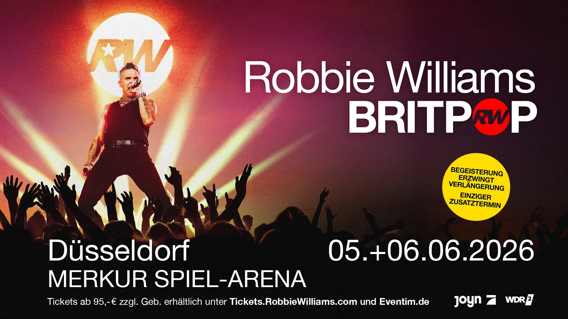 Billets Robbie Williams (Merkur Spiel-Arena - Düsseldorf)