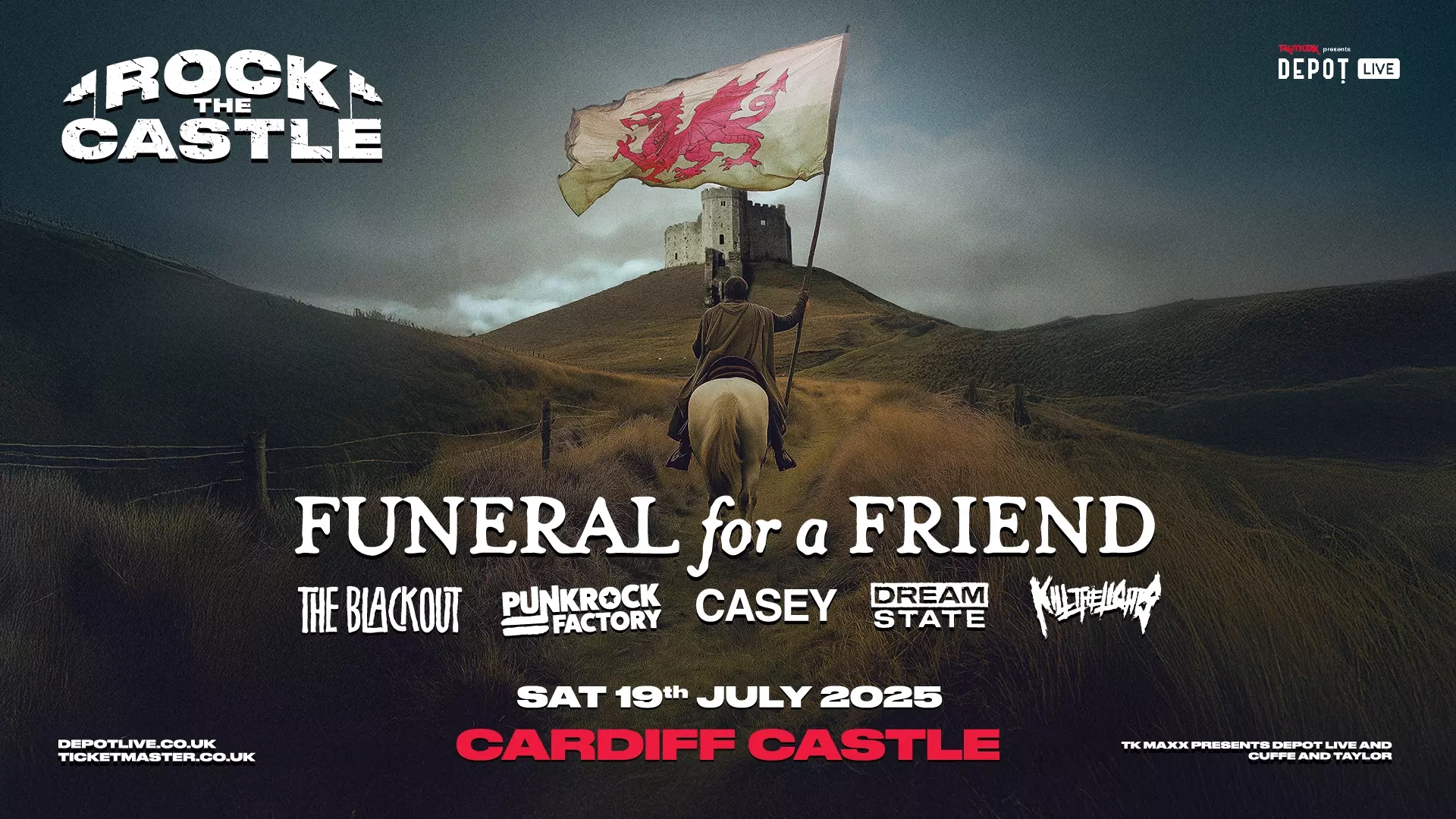 Rock The Castle 2025 - Funeral For A Friend and More en Cardiff Castle Tickets