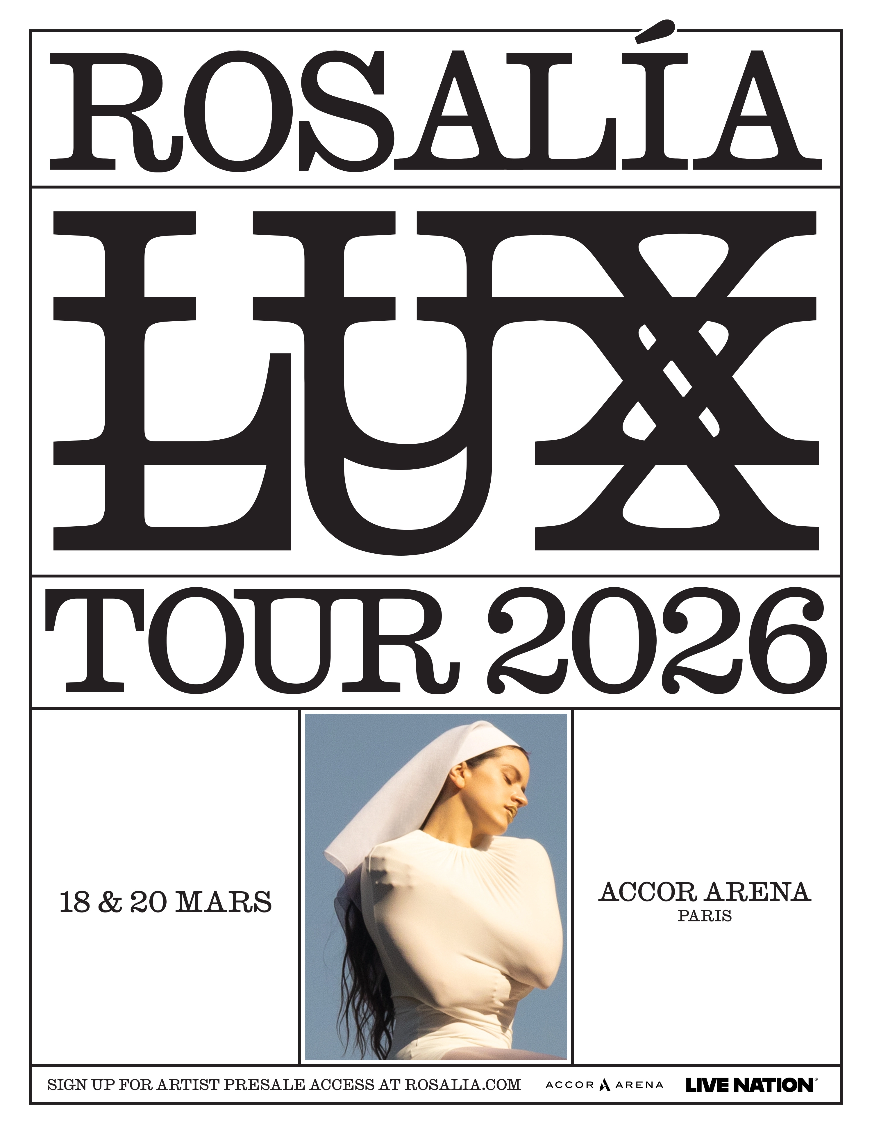 Billets Rosalía (Accor Arena - Paris)