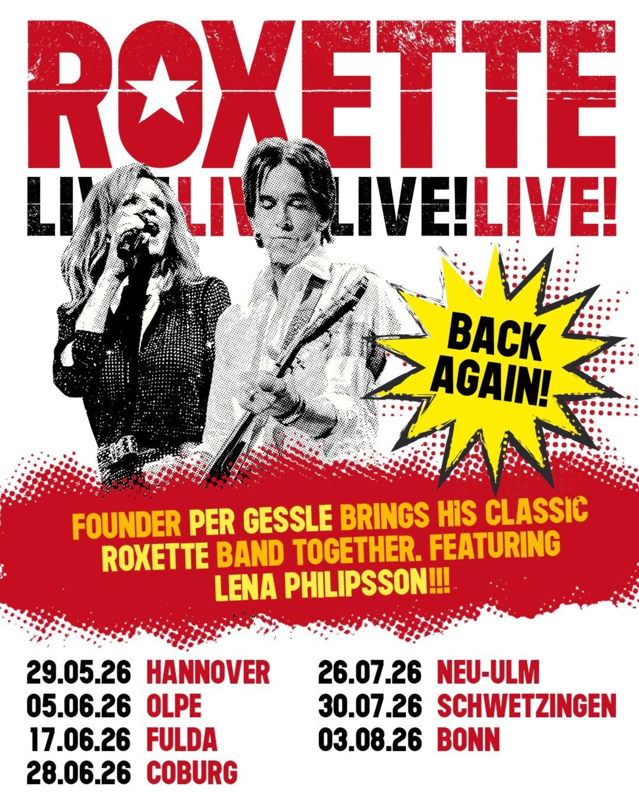 Billets Roxette (Kunstrasen Bonn - Bonn)