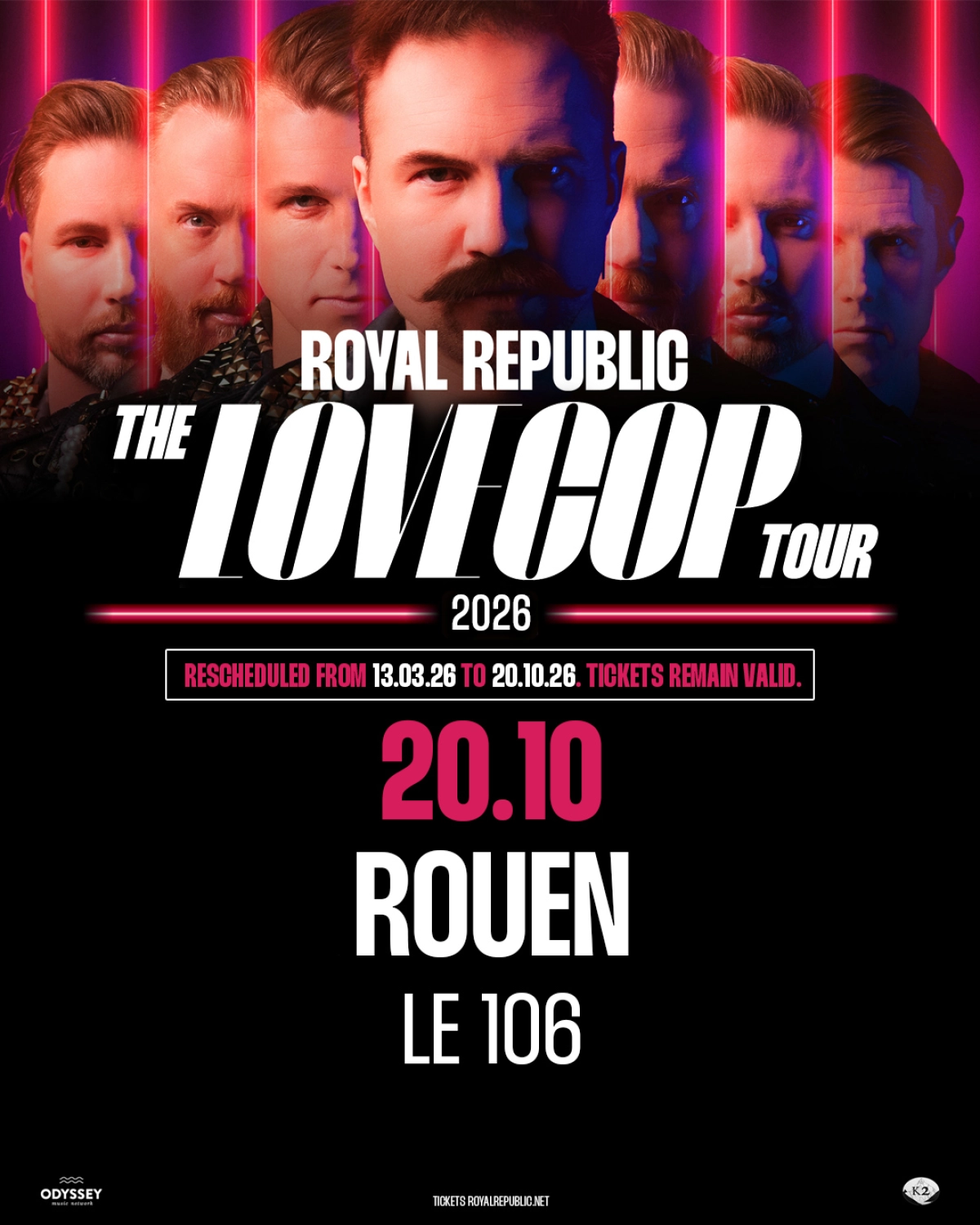 Royal Republic at Le 106 Tickets