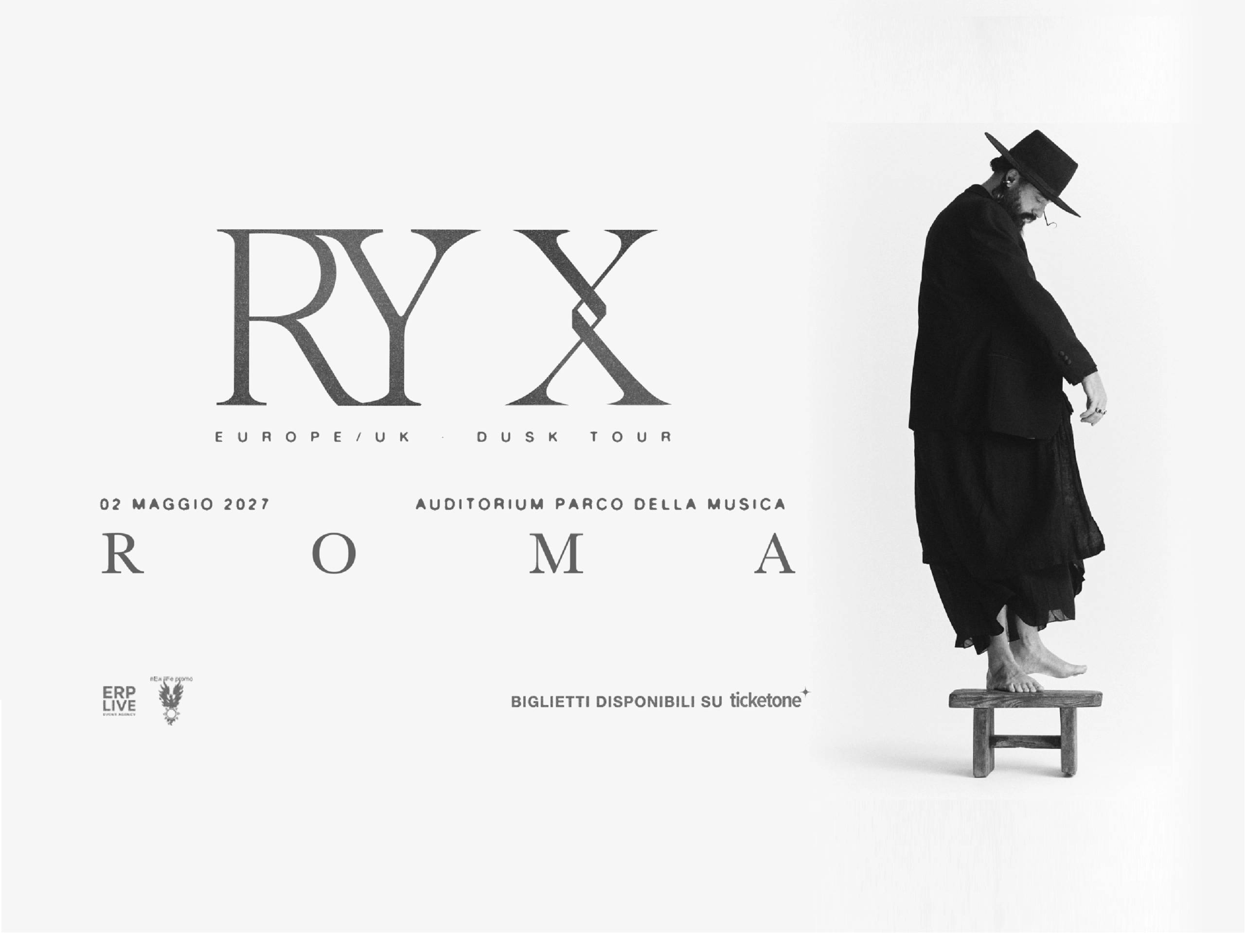 RY X en Cavea Auditorium Parco della Musica Tickets