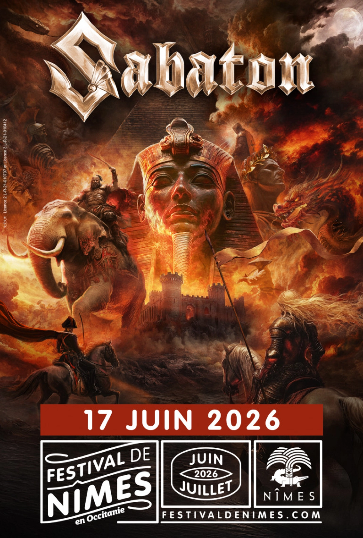 Billets Sabaton (Arenes de Nimes - Nimes)