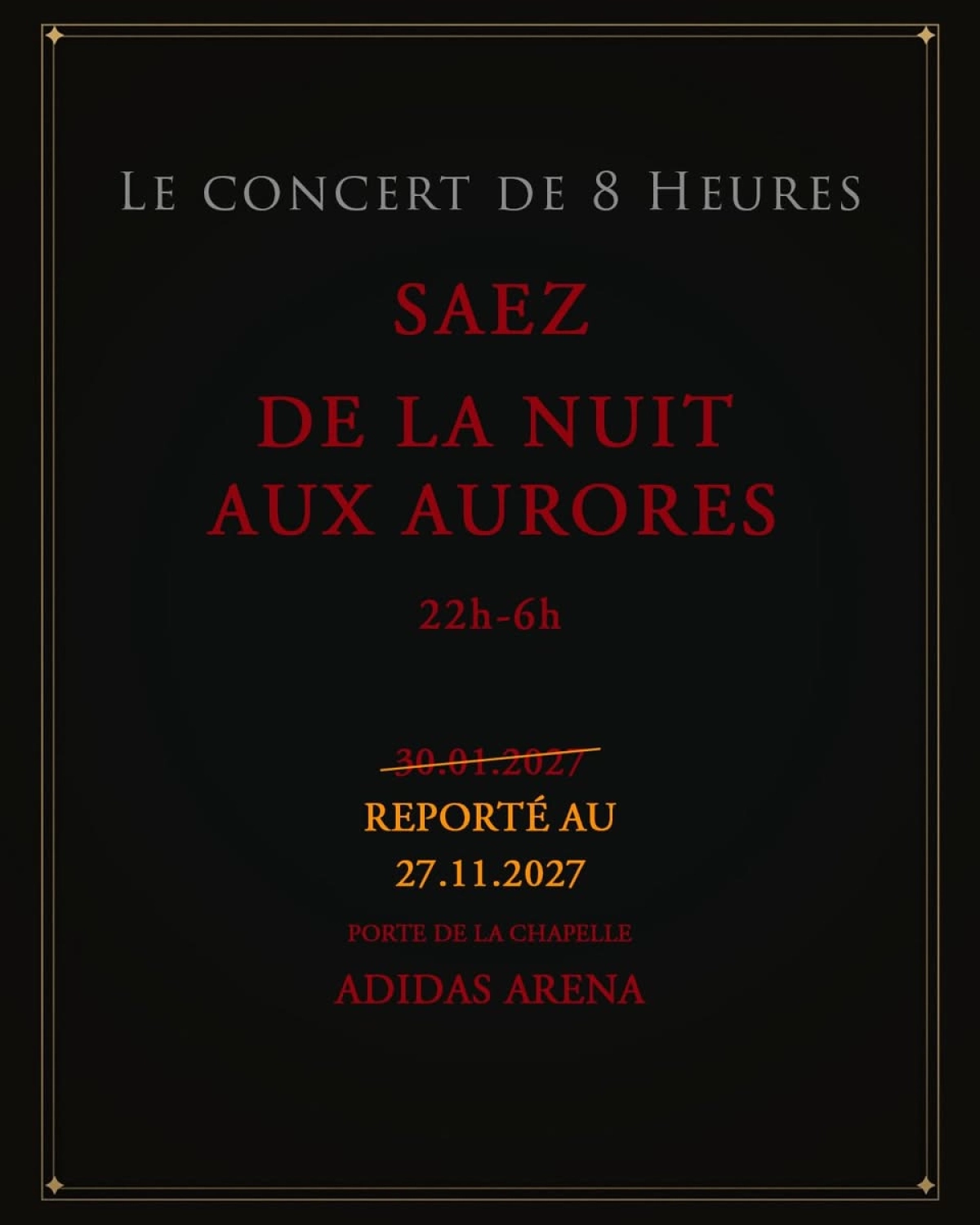 Saez en Adidas Arena Tickets