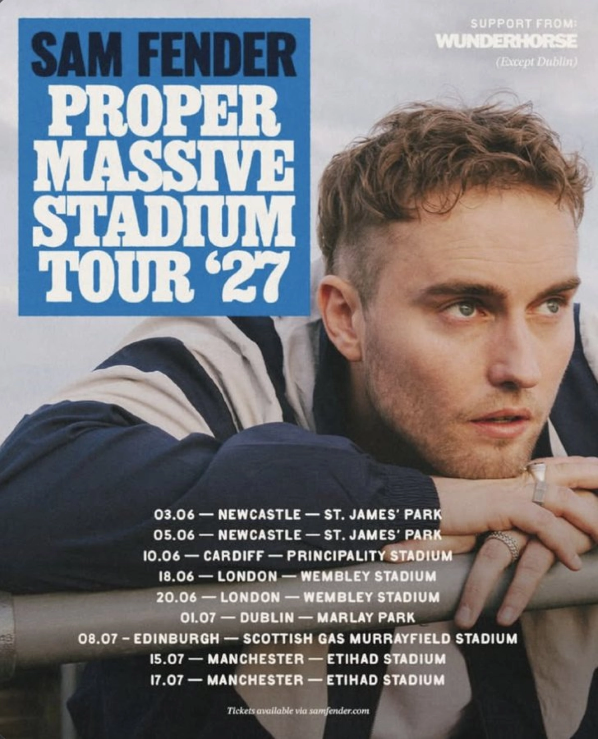 Sam Fender at Wembley Stadium Tickets
