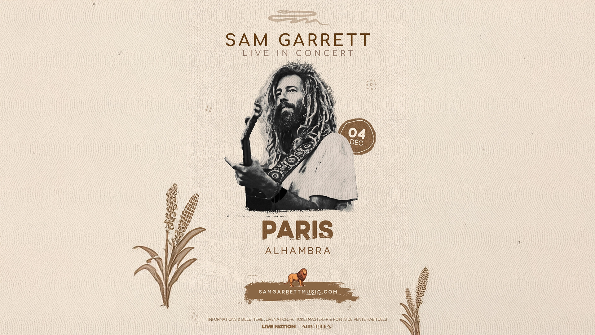 Billets Sam Garrett (Alhambra - Paris)