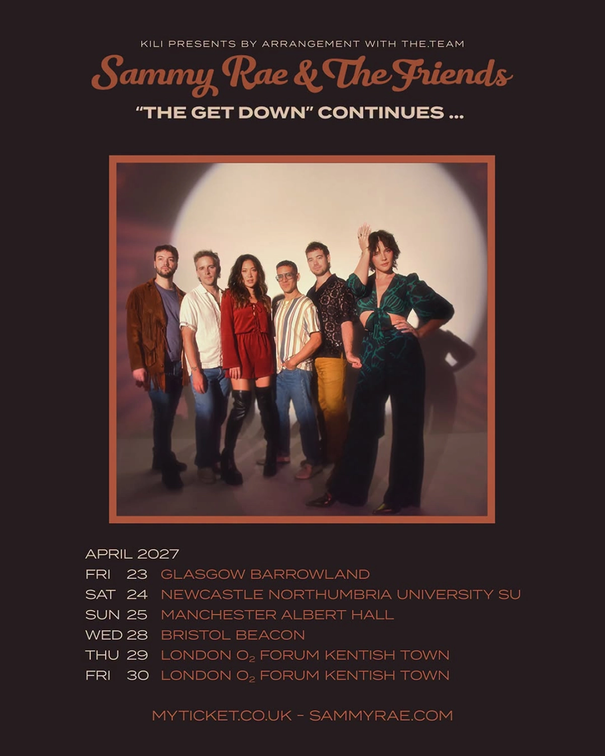 Sammy Rae and The Friends at O2 Forum Kentish Town Tickets