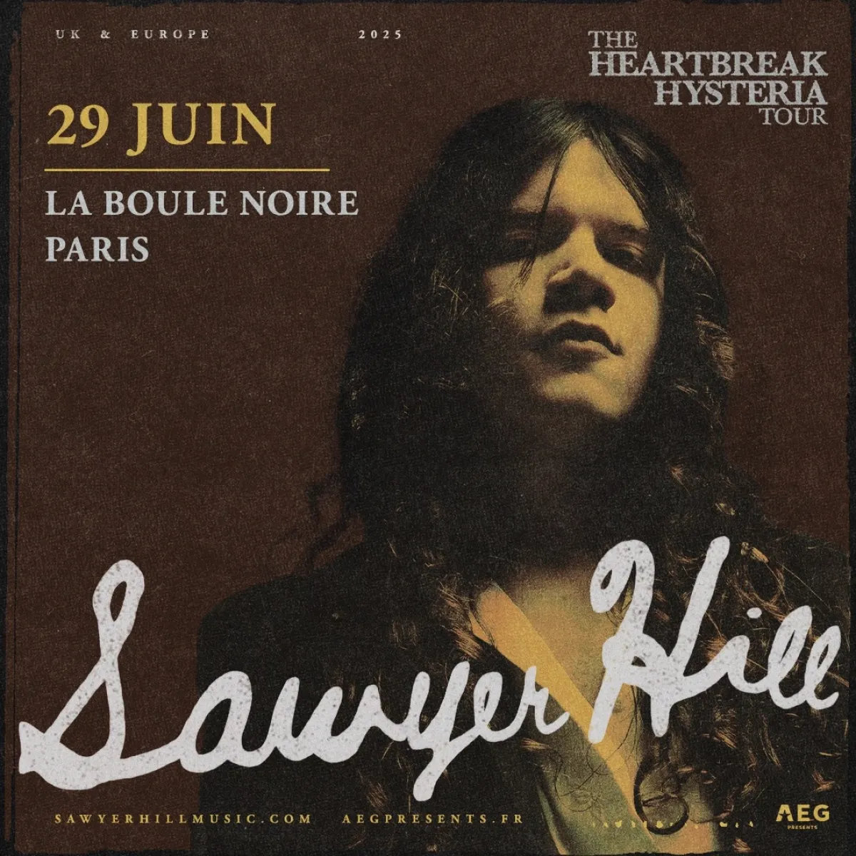 Billets Sawyer Hill (La Boule Noire - Paris)