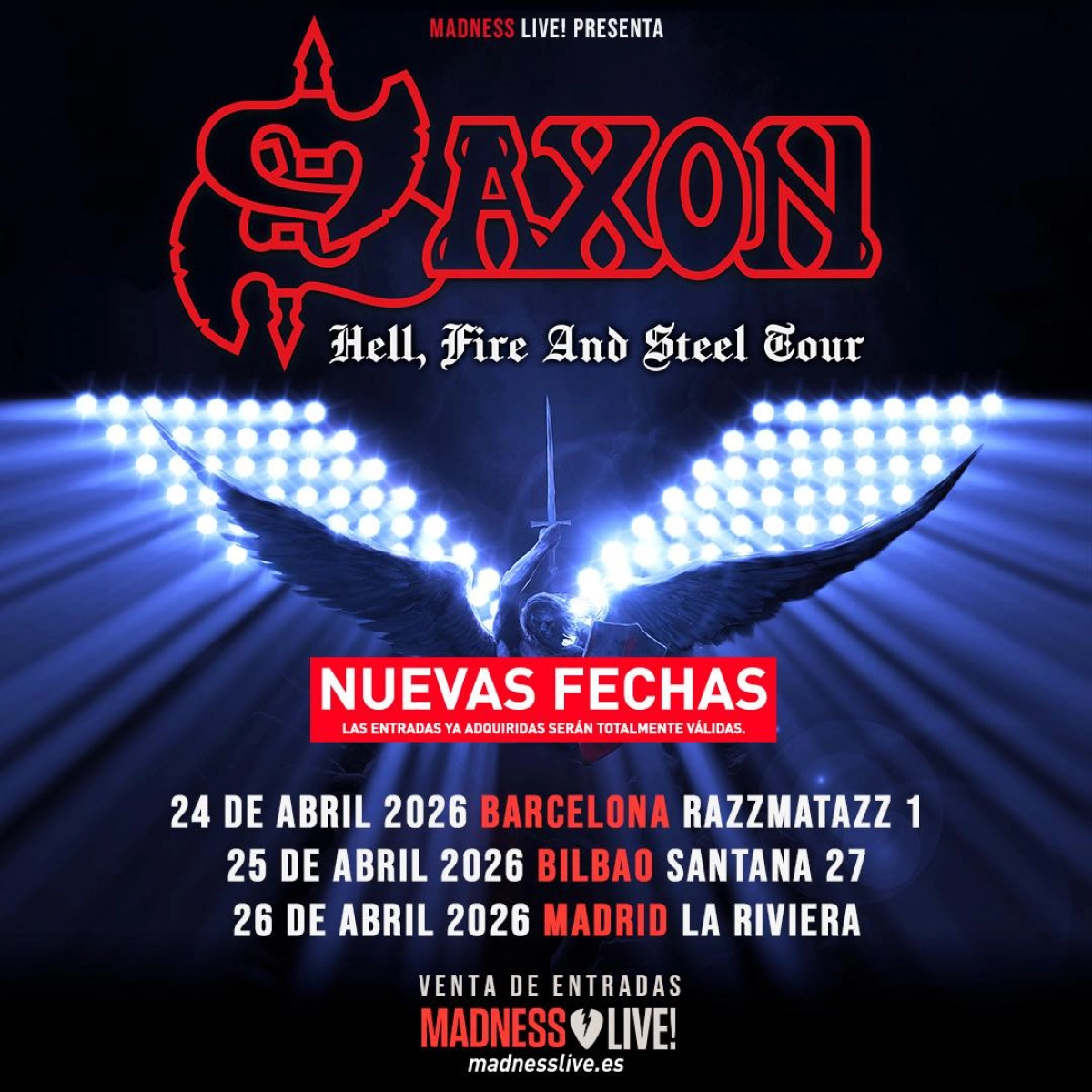 Billets Saxon (Razzmatazz - Barcelone)